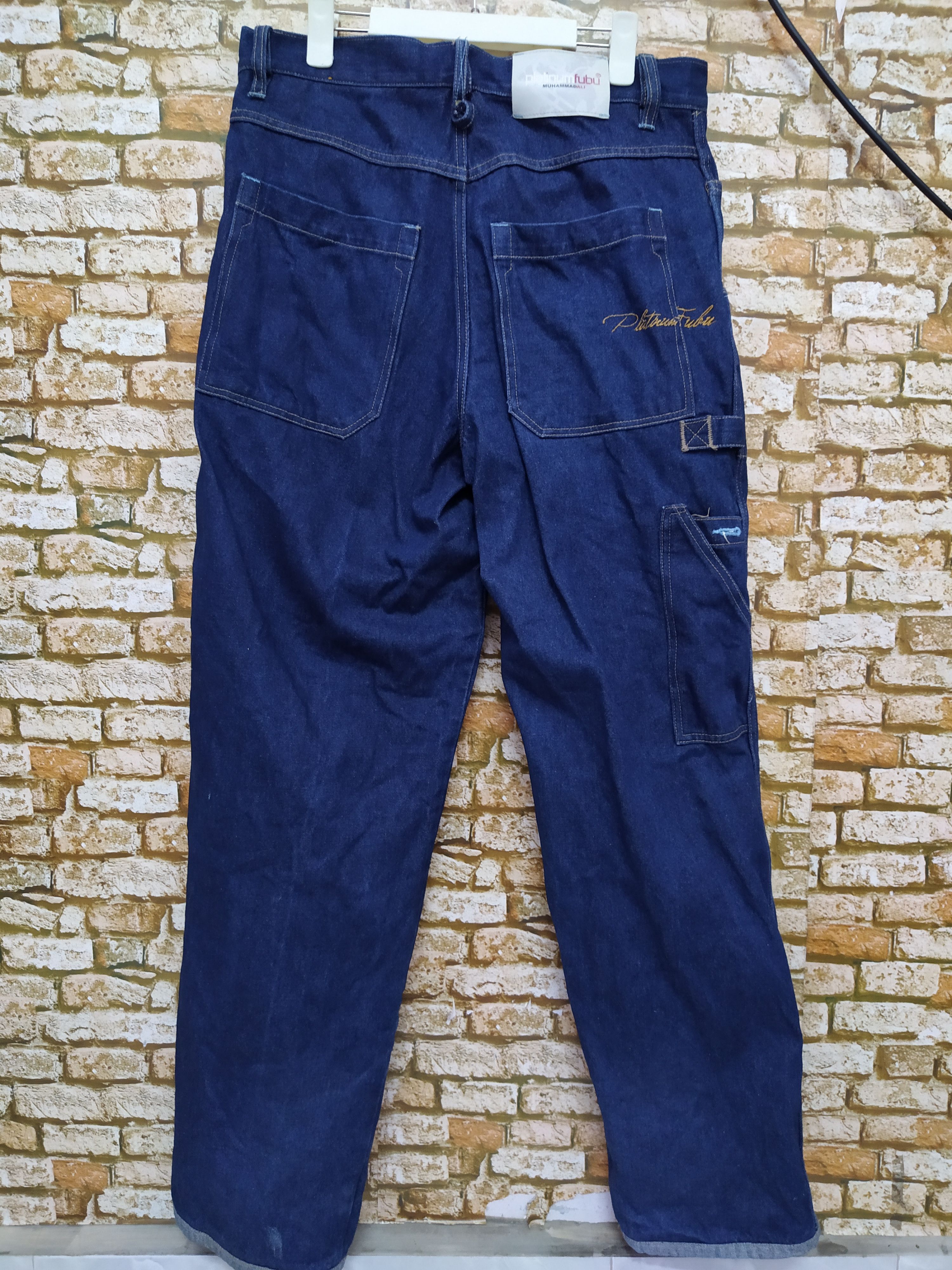 Fubu × Vintage 90s PLATINUM FUBU FEAT. LEGENDARY ALI DENIM (B503) Size US 34 / EU 50 - 1 Thumbnail