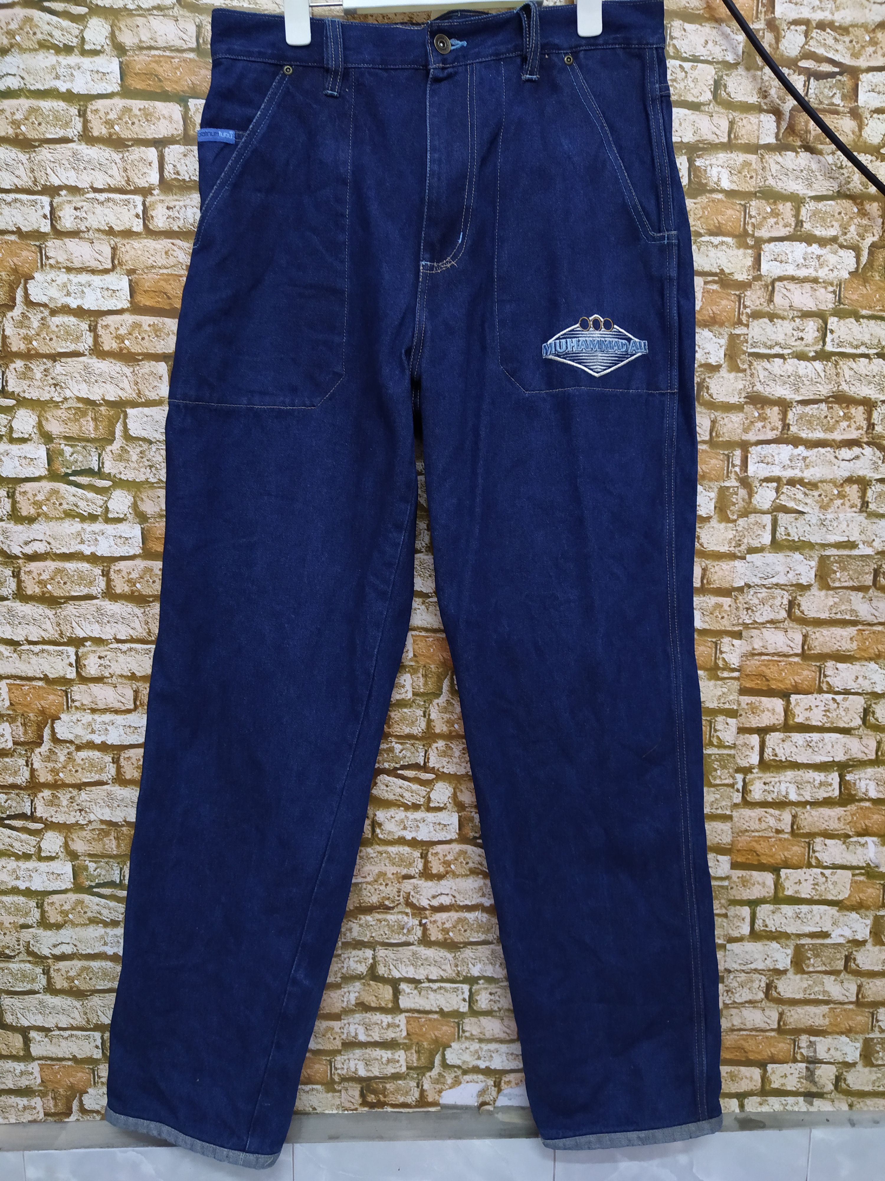 Fubu × Vintage 90s PLATINUM FUBU FEAT. LEGENDARY ALI DENIM (B503) Size US 34 / EU 50 - 2 Thumbnail