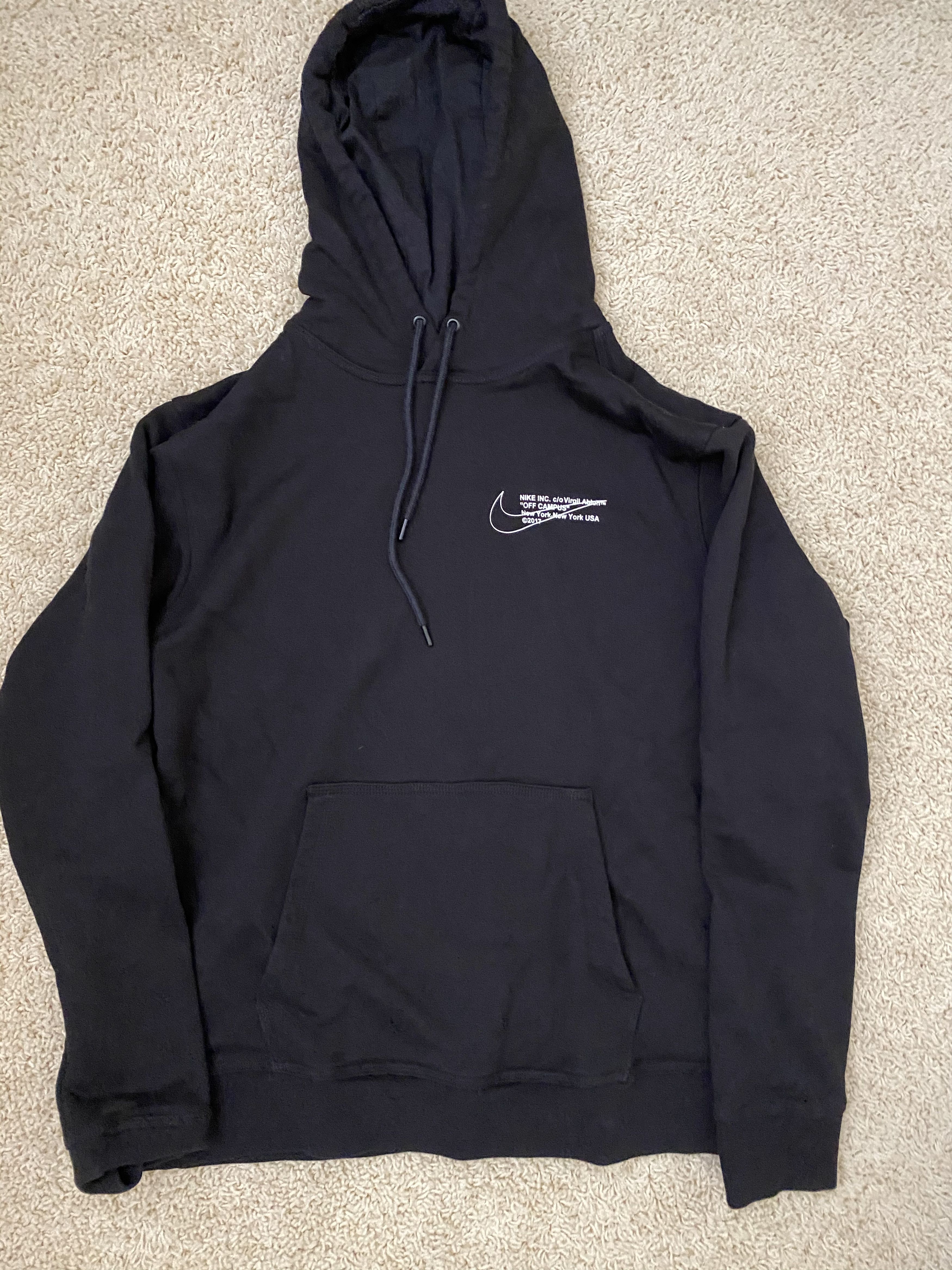 image of Nike x Off White “Off Campus” Hoodie in Black, Men's (Size Small)