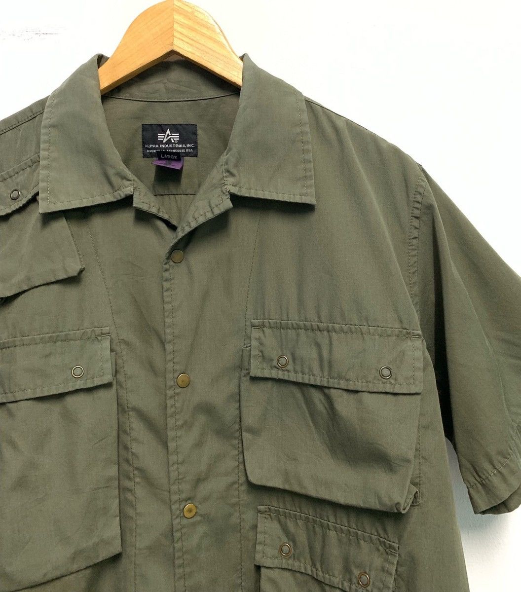 Alpha Industries 🇺🇸 90s Tactical Multi Pocket Alpha Industries Shirts Size US M / EU 48-50 / 2 - 2 Thumbnail