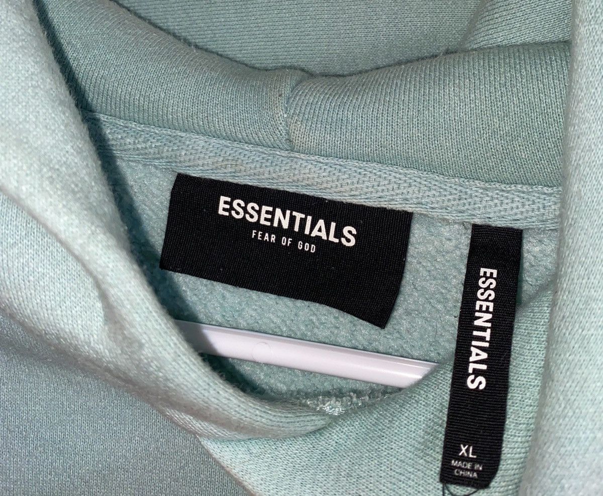 Pacsun Fear Of God Essentials Reflective 3M Blue Hoodie Sweatshirt ...