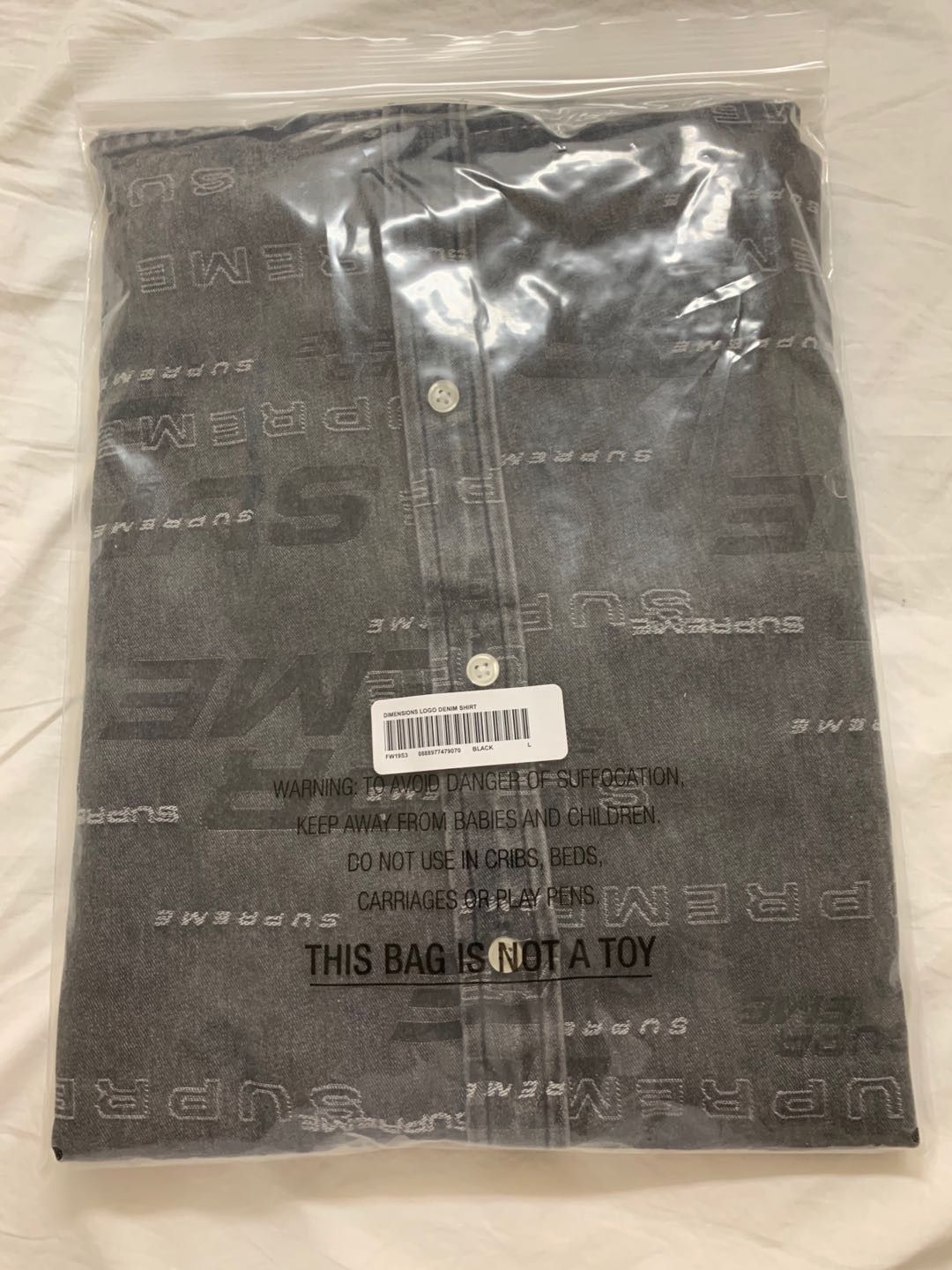 Supreme Supreme Dimensions Logo Denim Shirt | Grailed