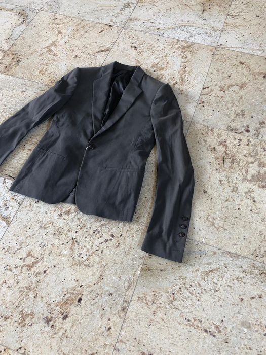 Rick Owens [Last Drop] SS15 Short Soft Blazer in Dark Dust | Grailed