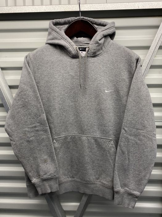 Nike 2000s Nike Mini Swoosh Tag Vintage Y2K Grey Hoodie | Grailed