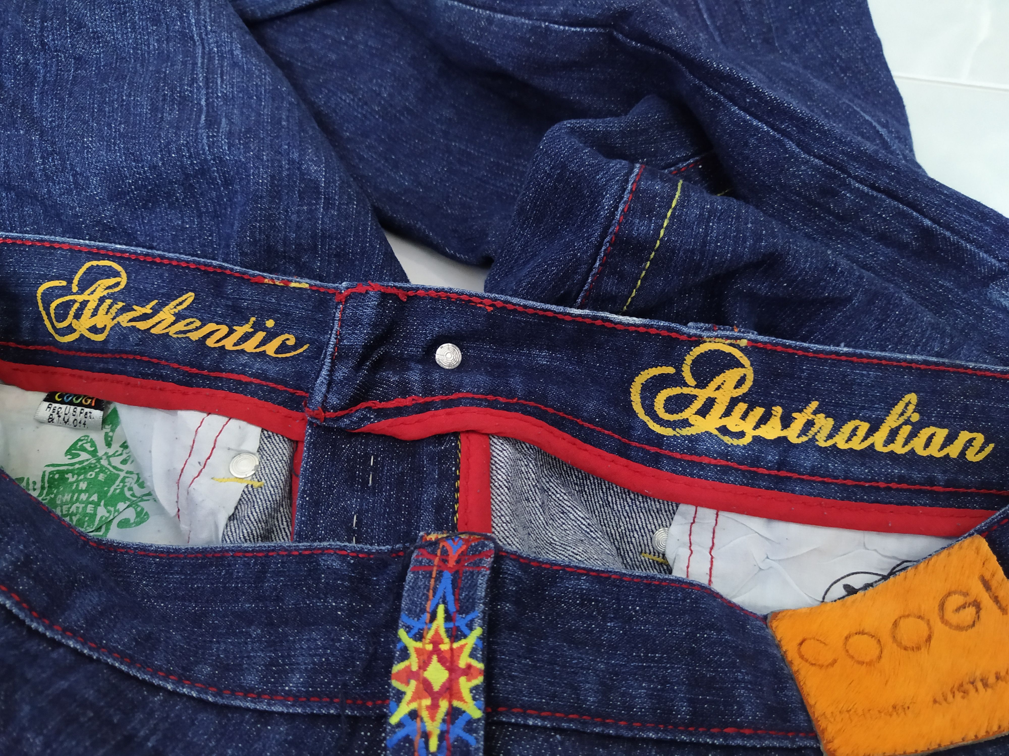 Coogi COOGI BAGGYDENIM DESIGNER AUSTRALIA ART (B505) Size US 35 - 13 Thumbnail