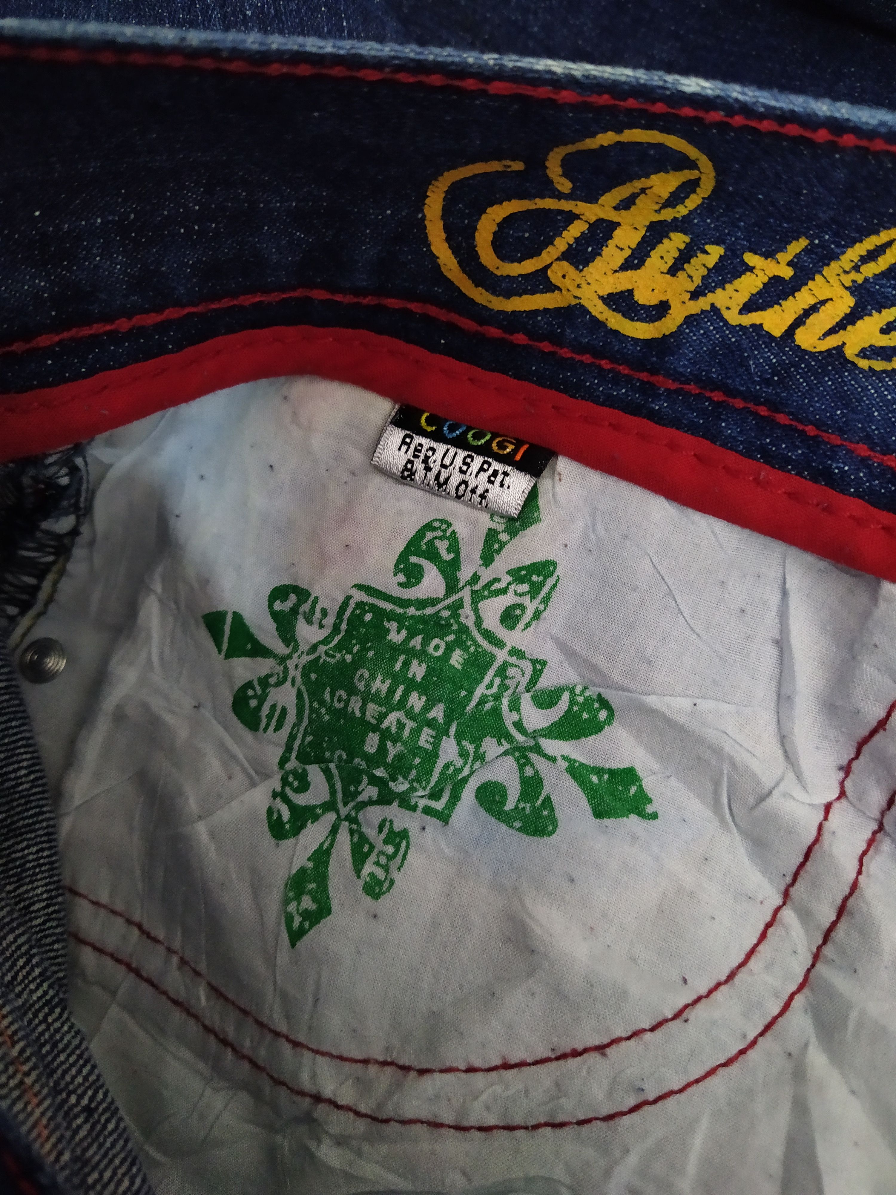 Coogi COOGI BAGGYDENIM DESIGNER AUSTRALIA ART (B505) Size US 35 - 14 Thumbnail