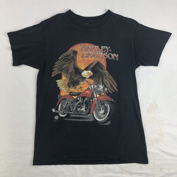Vintage Vintage 90s Harley Davidson Eagle Bike T-Shirt | Grailed