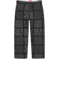 supreme paisley work pants