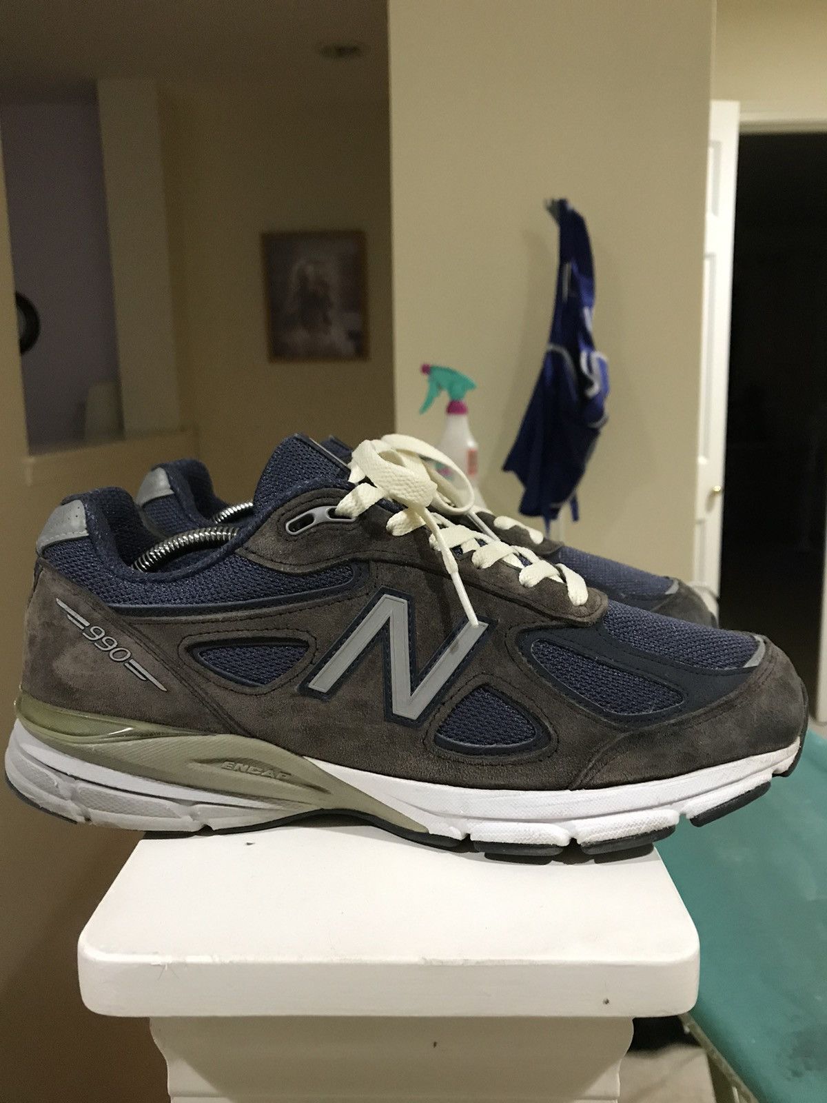 New Balance New Balance 990v4 Navy/Brown | Grailed