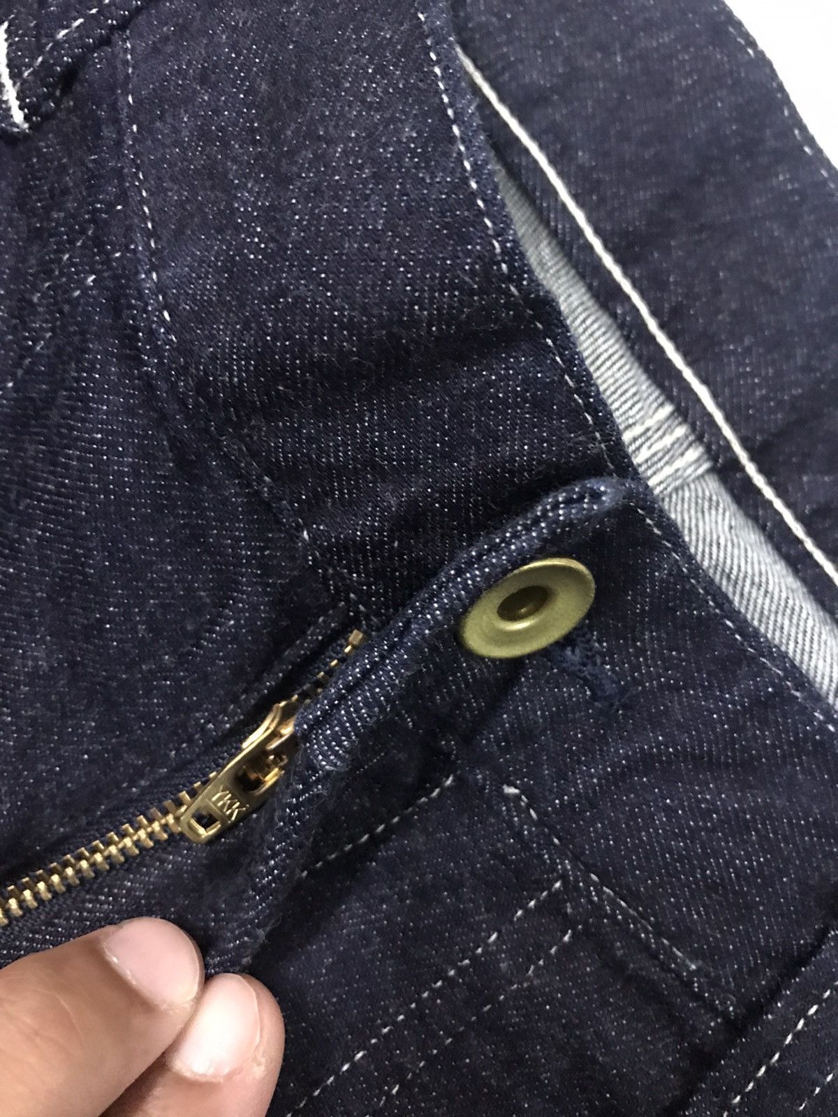 Designer × Japanese Brand Deep Blue Brand/ Hickory Blue Jeans Nice Design size 31/32 Size US 31 - 5 Thumbnail
