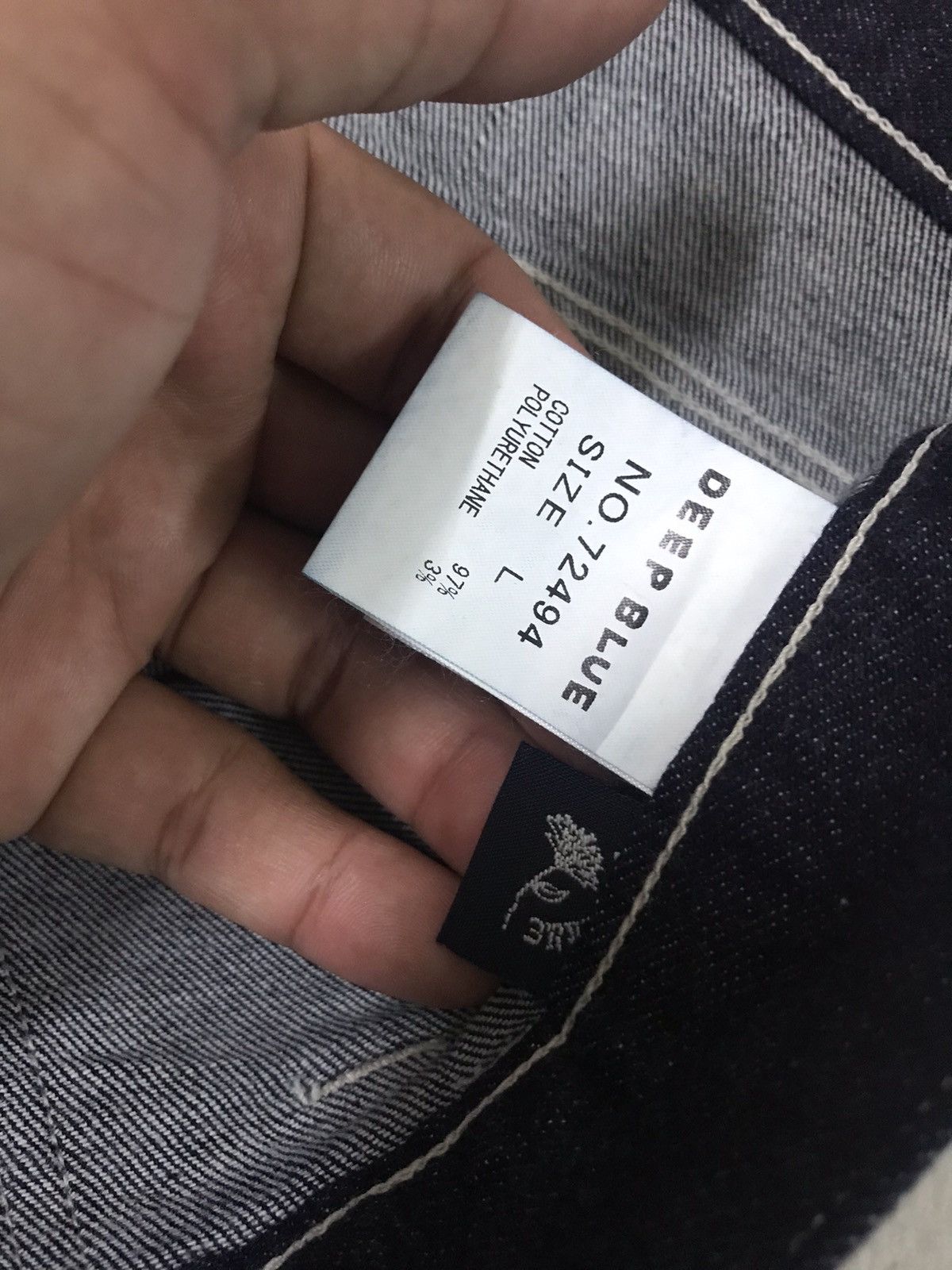 Designer × Japanese Brand Deep Blue Brand/ Hickory Blue Jeans Nice Design size 31/32 Size US 31 - 6 Thumbnail
