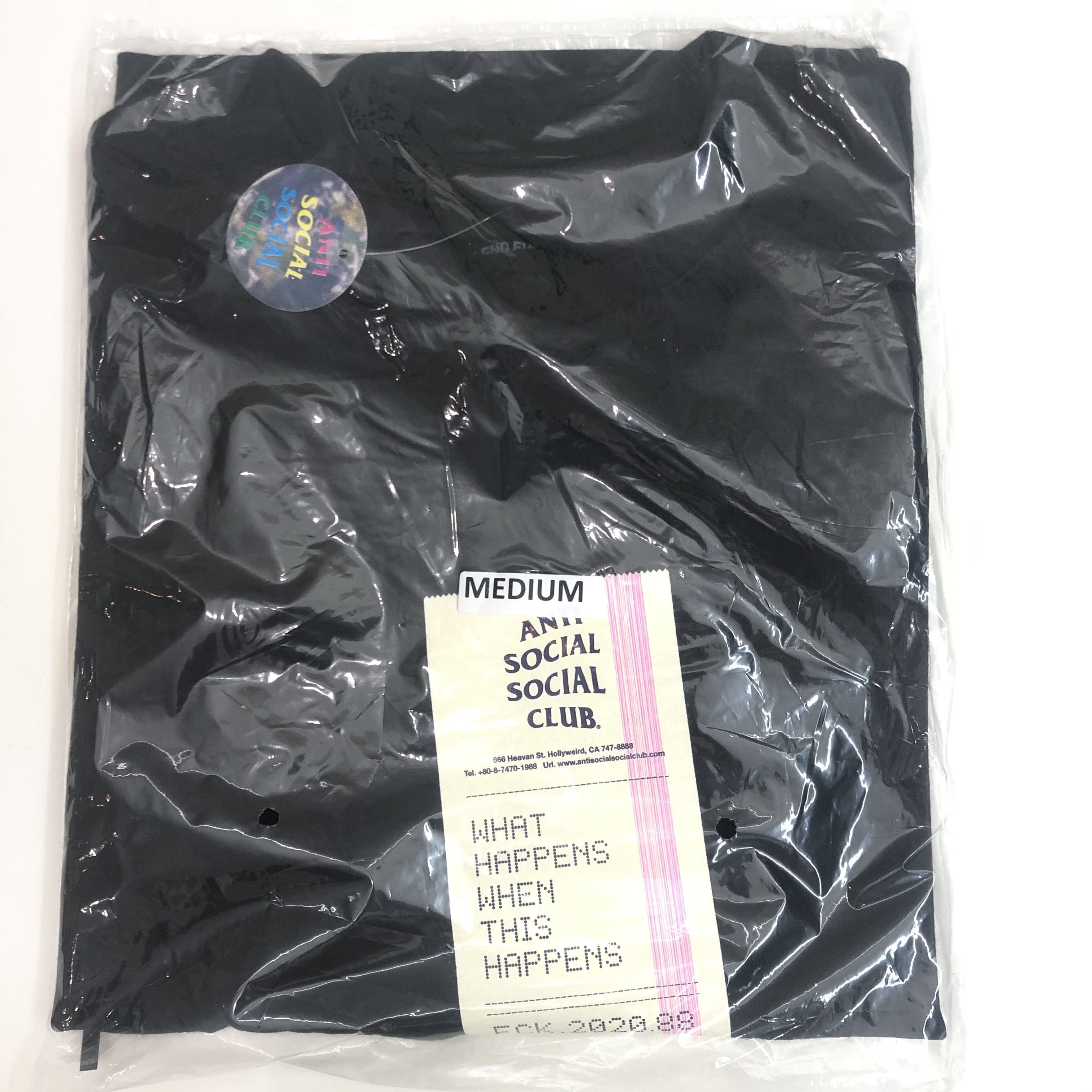 Anti Social Social Club DS ASSC Read Receipts Black Tee FTP FOG CDG Bape KITH KAWS Size US M / EU 48-50 / 2 - 2 Thumbnail