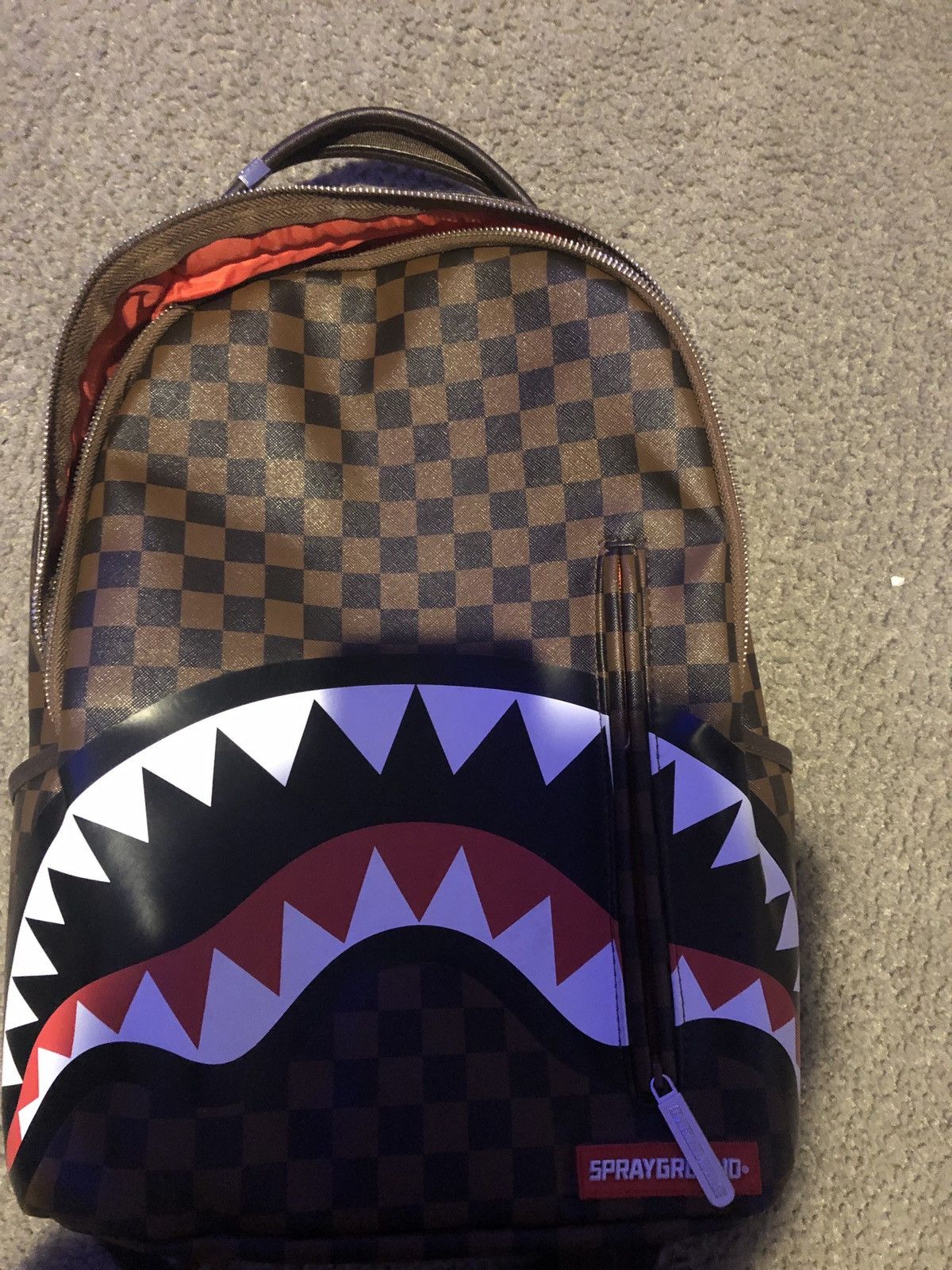 Sprayground Sprayground Backpack Sharks in Paris (Brown)Bape x LV insp.