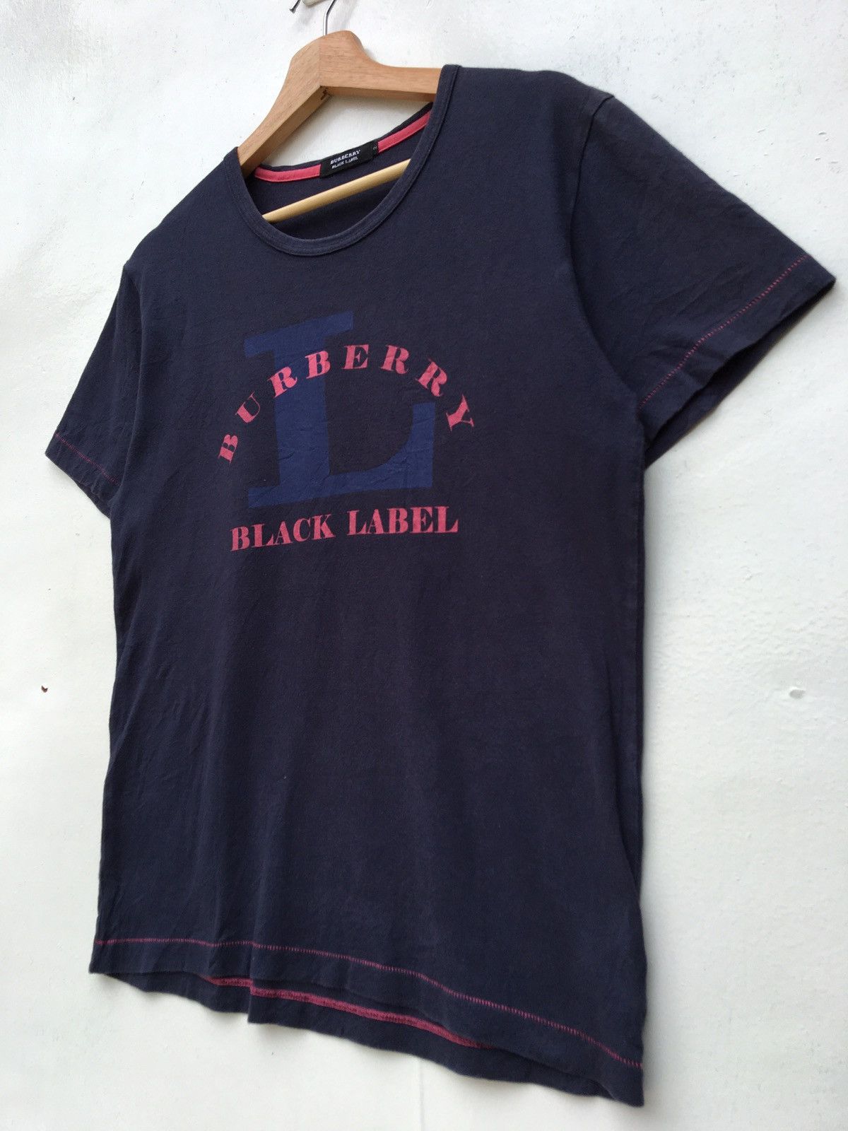 Burberry Vintage Burberry Black Label Big Logo Spellout Tshirt Size US S / EU 44-46 / 1 - 5 Thumbnail