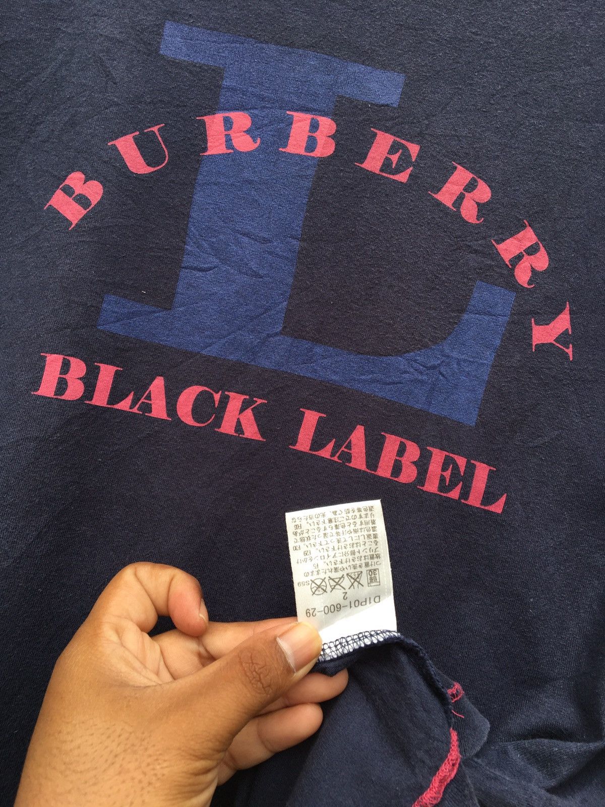 Burberry Vintage Burberry Black Label Big Logo Spellout Tshirt Size US S / EU 44-46 / 1 - 8 Thumbnail