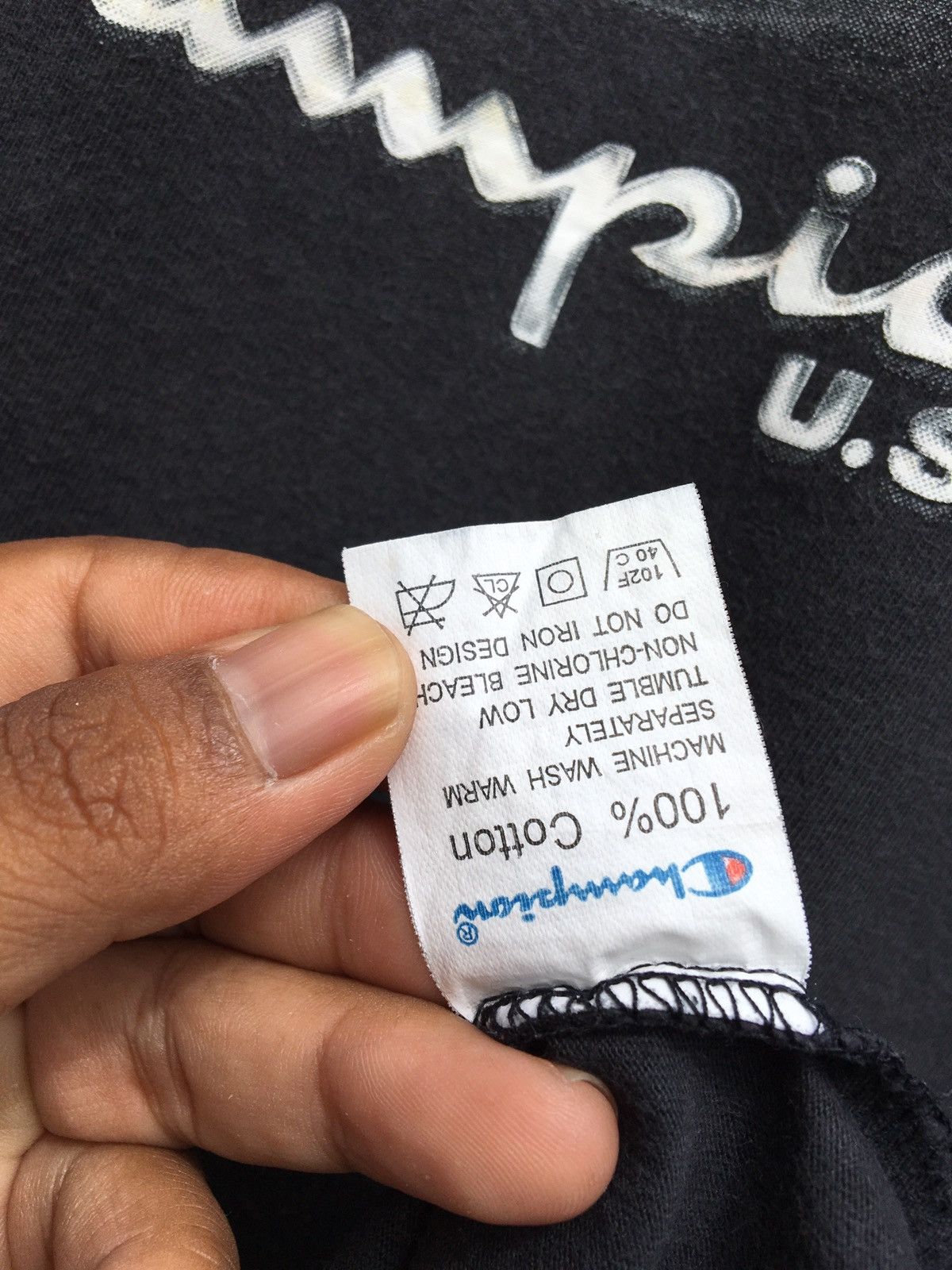 Champion Vintage Champion Big Logo Spellout Printed Tshirt Size US L / EU 52-54 / 3 - 11 Thumbnail