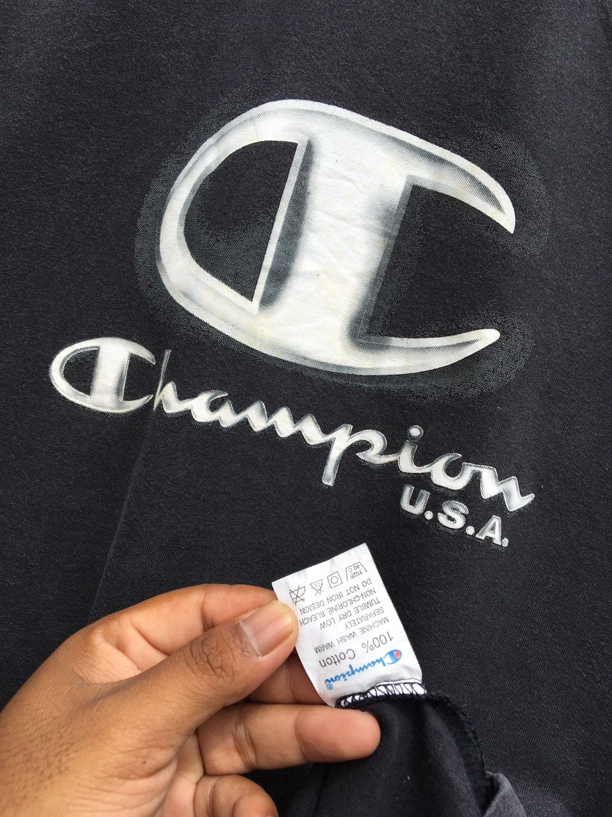 Champion Vintage Champion Big Logo Spellout Printed Tshirt Size US L / EU 52-54 / 3 - 10 Thumbnail