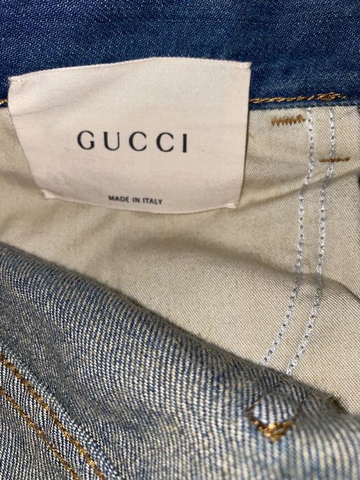 Gucci Gucci Tapered jeans with symbols | Grailed