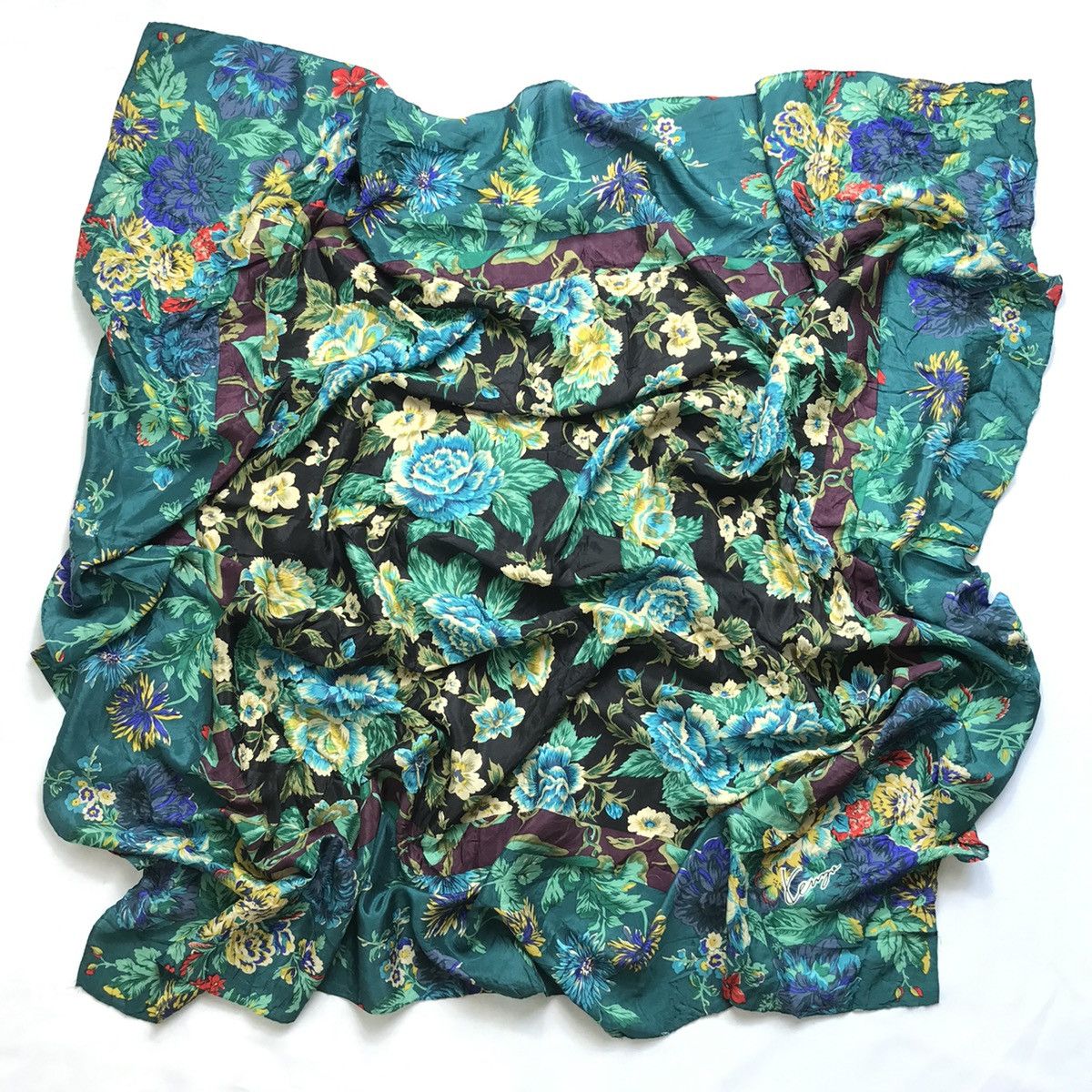 Kenzo KENZO silk scarf floral big size Size ONE SIZE - 1 Thumbnail