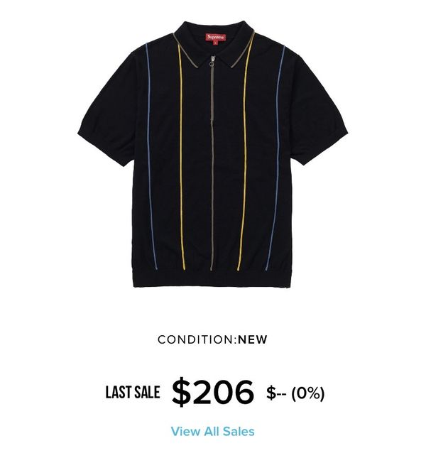 Supreme Pinstripe Half Zip Polo | Grailed