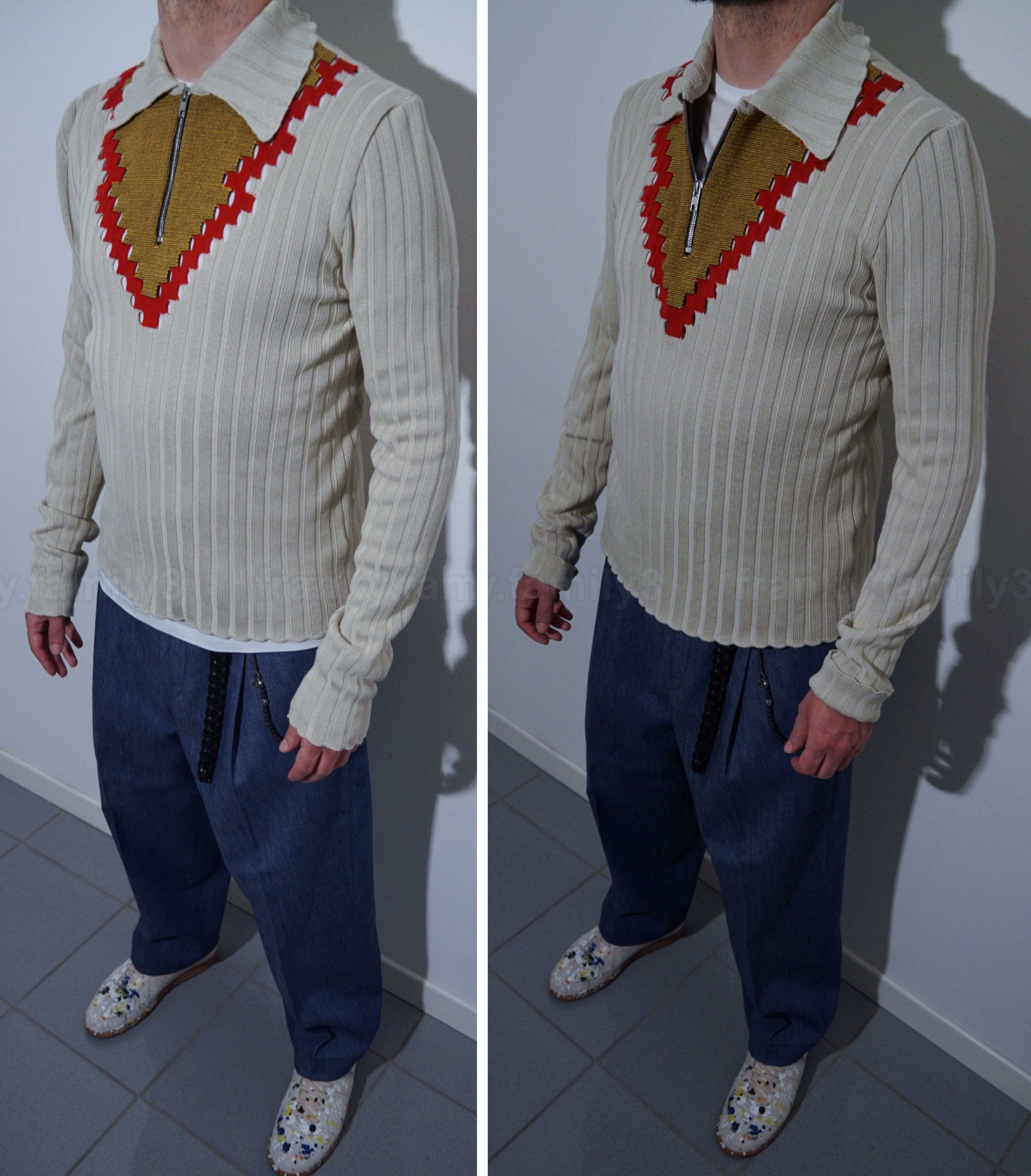 Maison Margiela SWEATER zip polo KNIT old school Size US M / EU 48-50 / 2 - 5 Thumbnail
