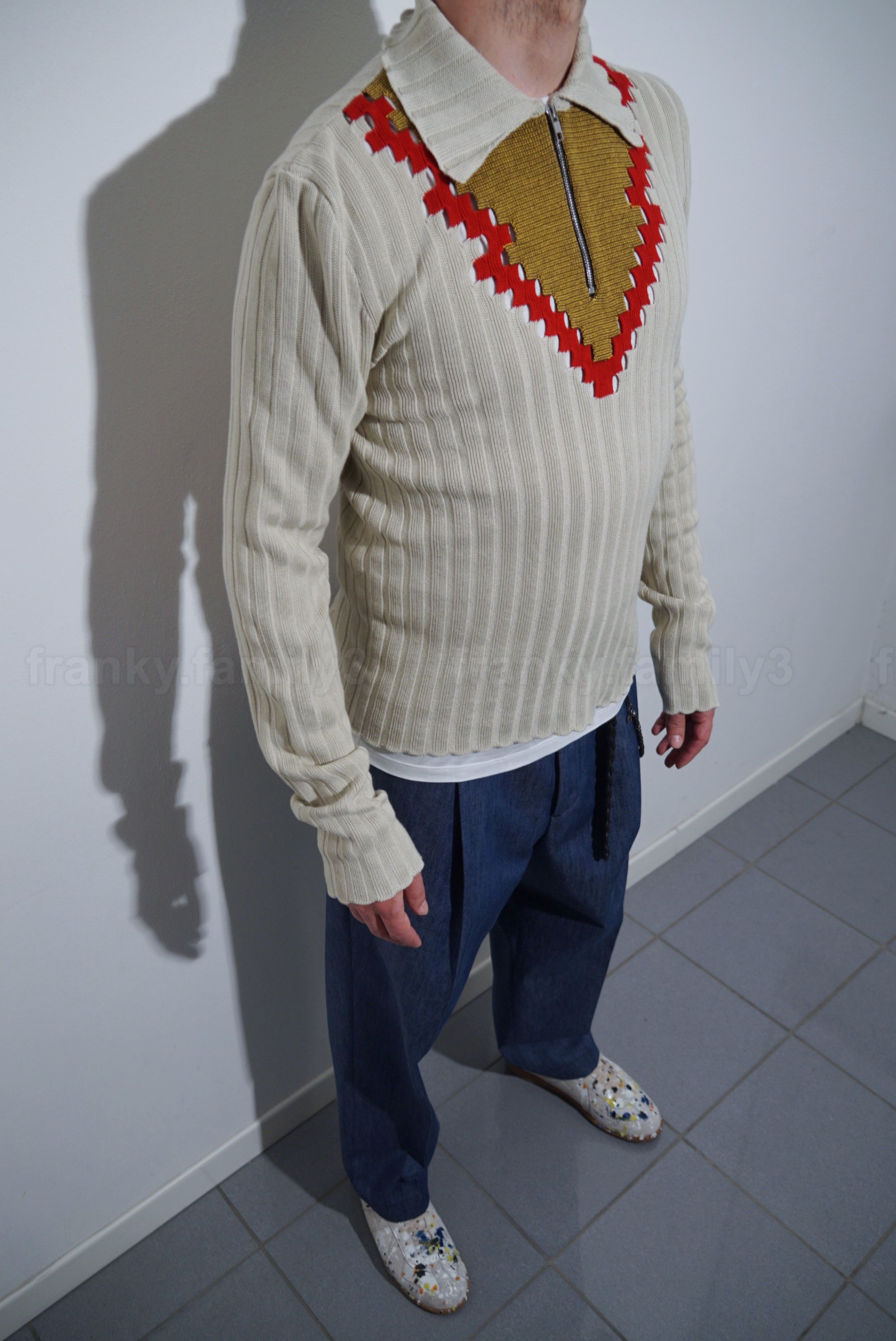 Maison Margiela SWEATER zip polo KNIT old school Size US M / EU 48-50 / 2 - 6 Thumbnail