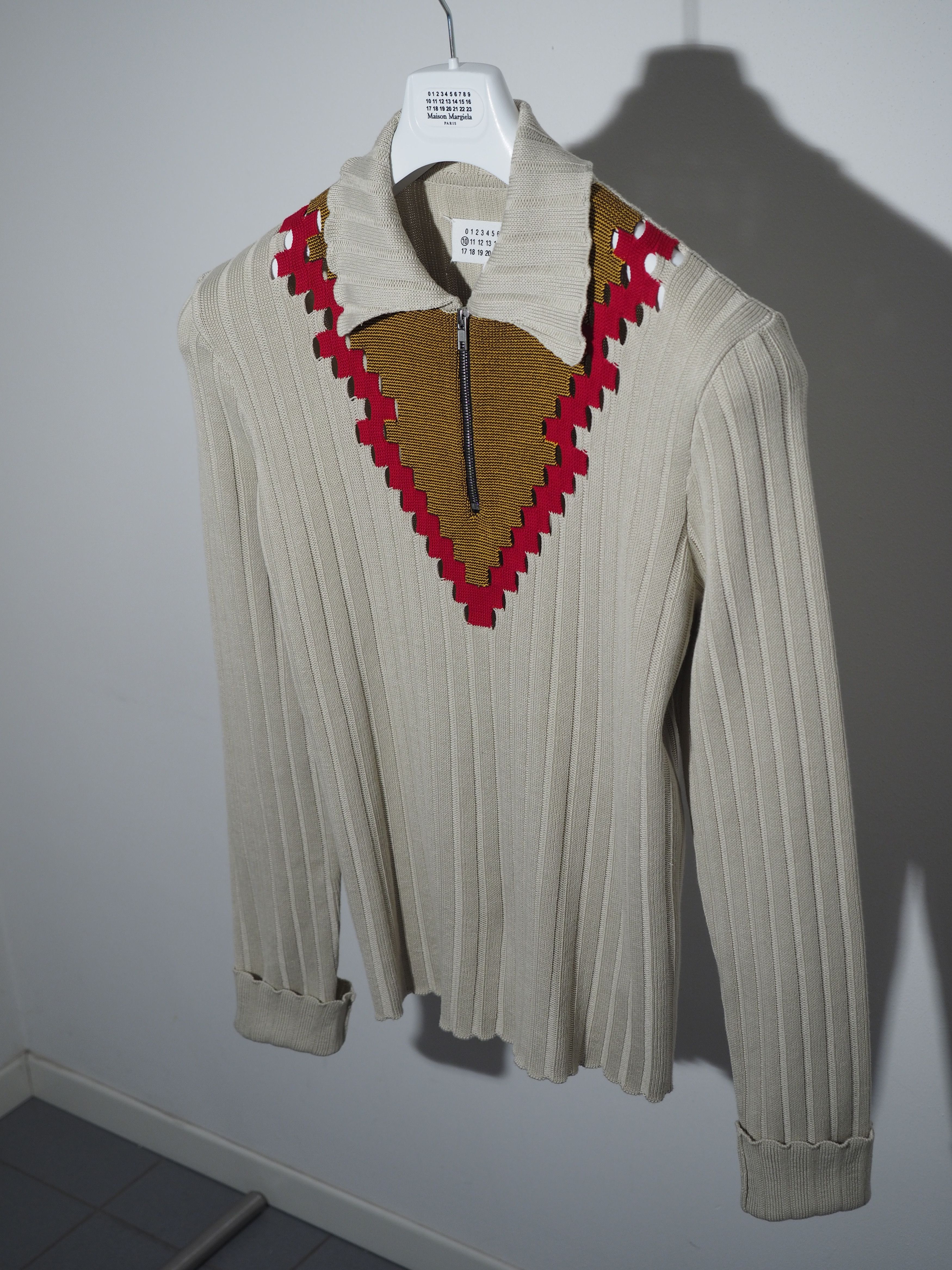Maison Margiela SWEATER zip polo KNIT old school Size US M / EU 48-50 / 2 - 17 Thumbnail