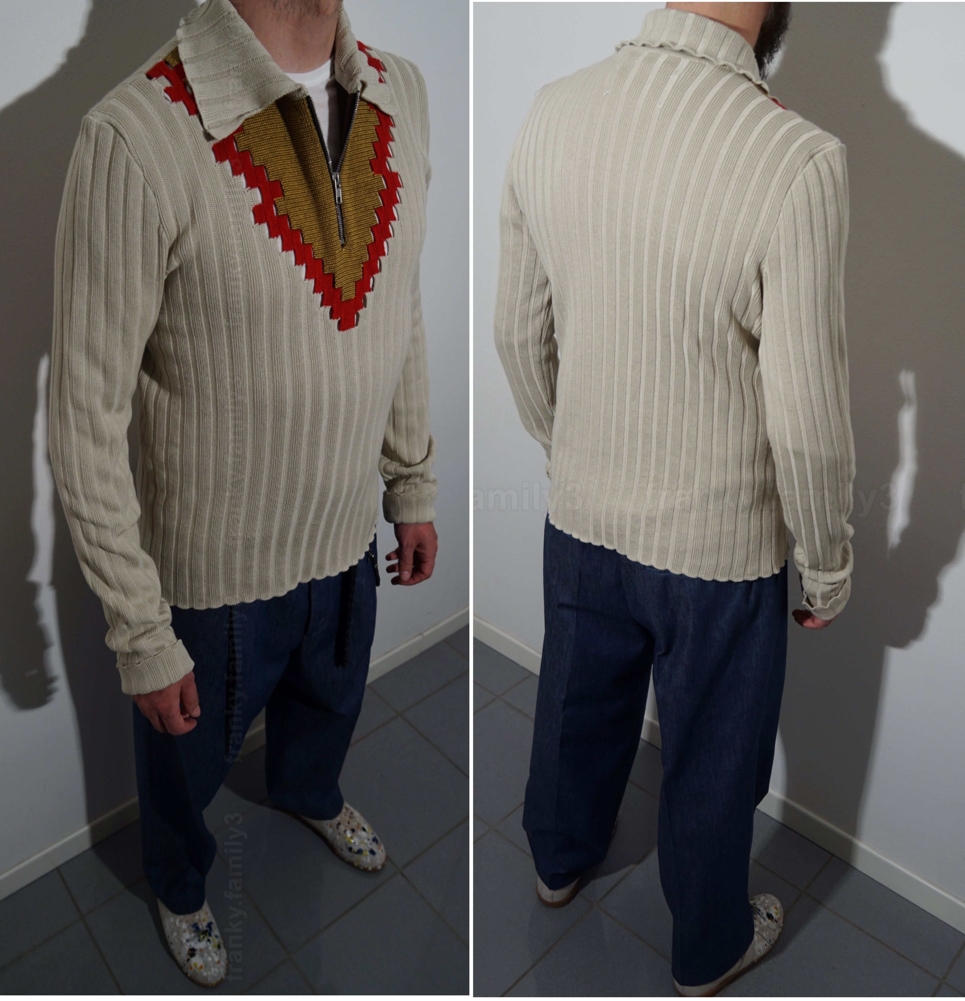 Maison Margiela SWEATER zip polo KNIT old school Size US M / EU 48-50 / 2 - 11 Thumbnail