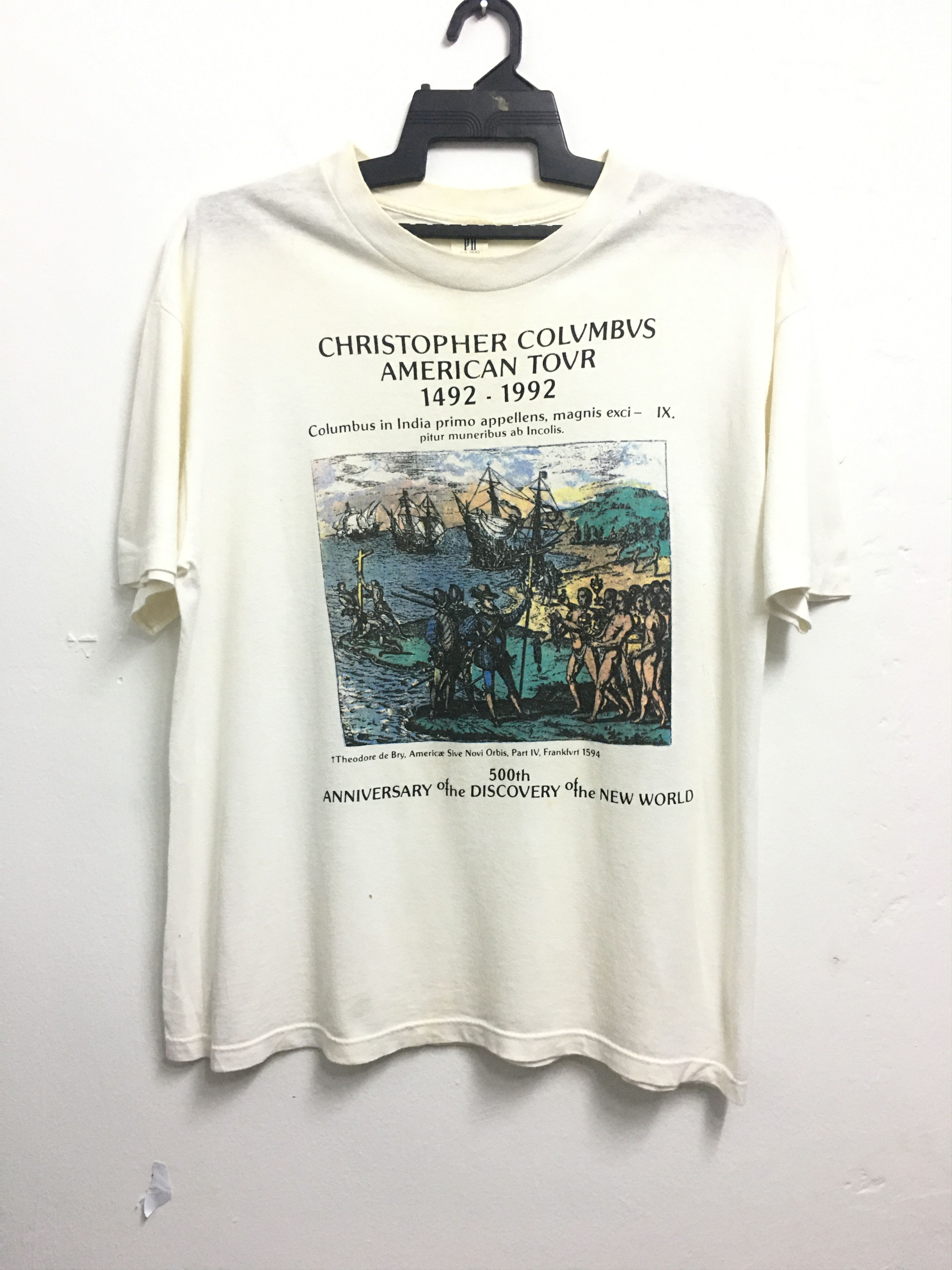 Vintage Vintage Christopher Columbus History Art Tshirt Size US L / EU 52-54 / 3 - 2 Thumbnail