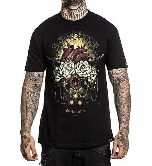 Art Sullen Clothing Heart Beat Tee 2X Skull Rose Tattoo Artist | Grailed