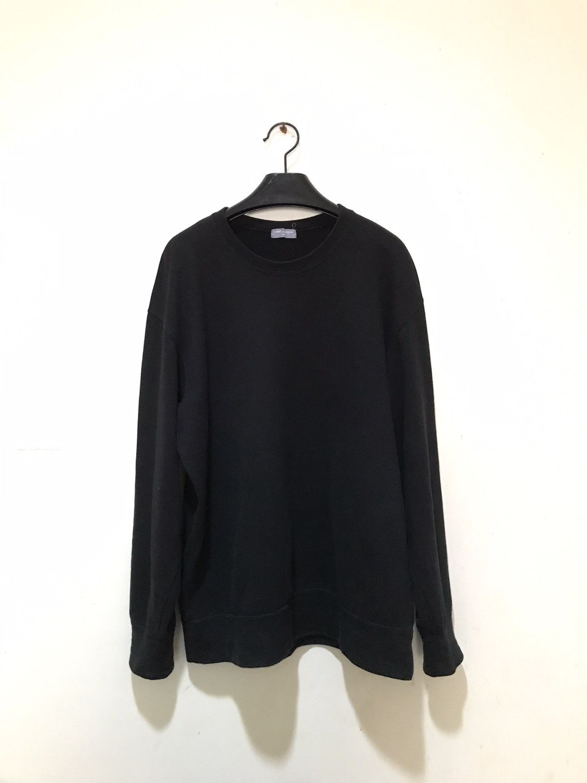 Comme des Garcons CDG Homme Plain Black Crewneck Sweatshirt Size US M / EU 48-50 / 2 - 1 Thumbnail