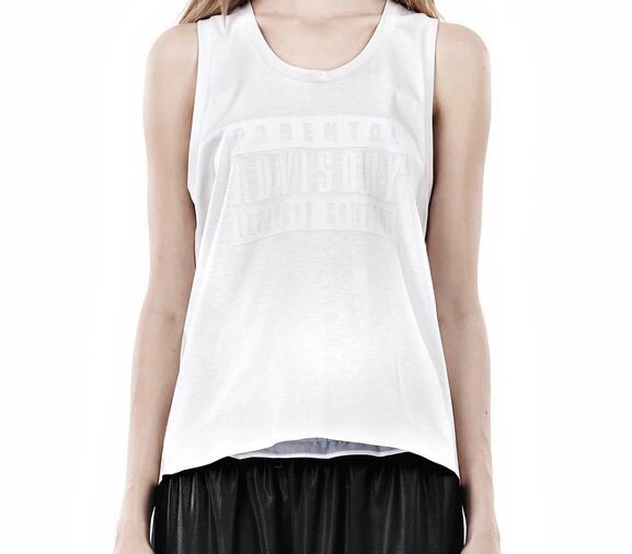 Alexander Wang PARENTAL ADVISORY MUSCLE TANK | Grailed