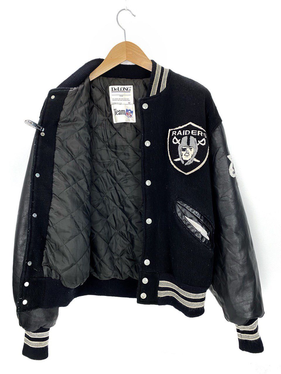 Delong × NFL Vintage RAIDERS Varsity Letterman Jacket Rare Size US L / EU 52-54 / 3 - 2 Thumbnail