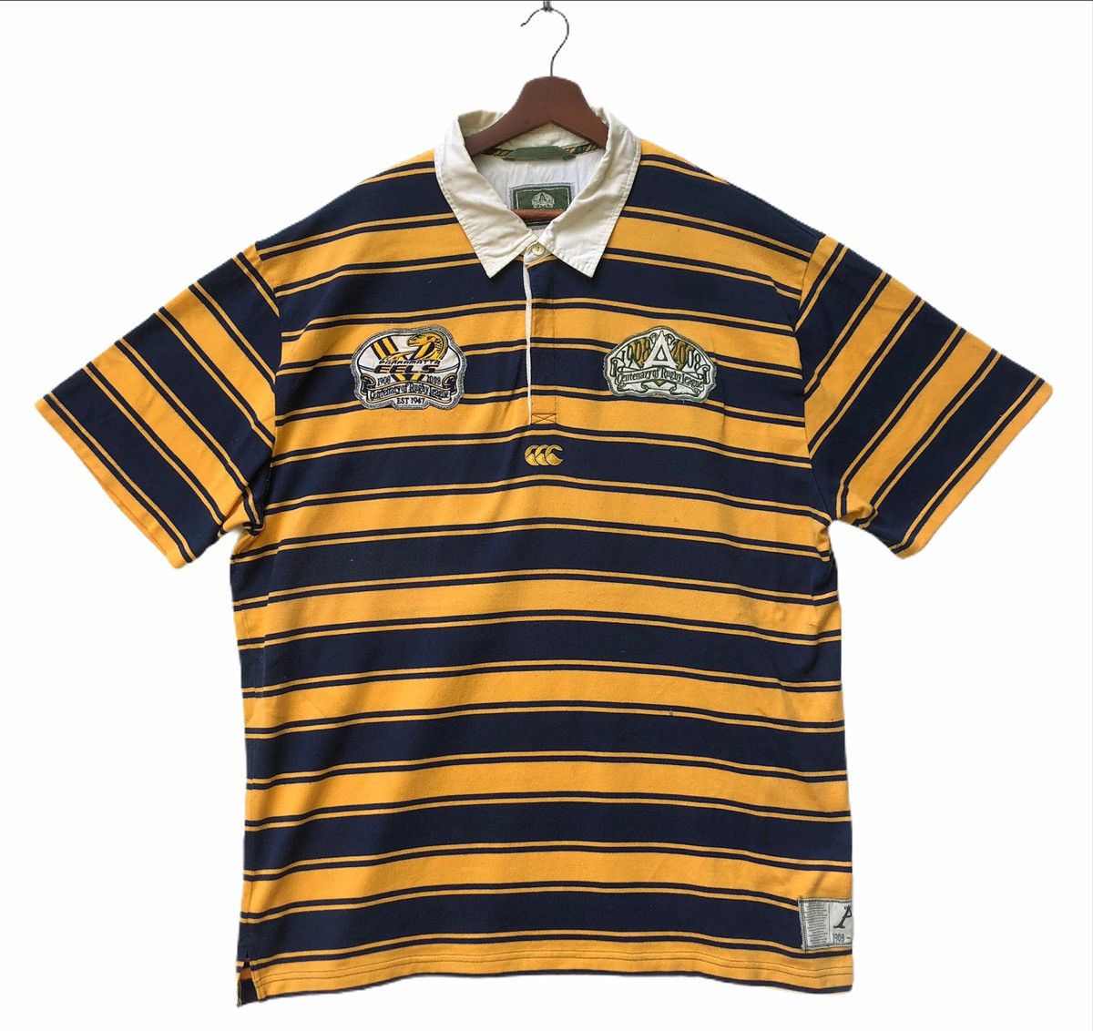 Canterbury of New Zealand × Vintage Vintage Canterbury Striped Shirt Size US XXL / EU 58 / 5 - 1 Thumbnail