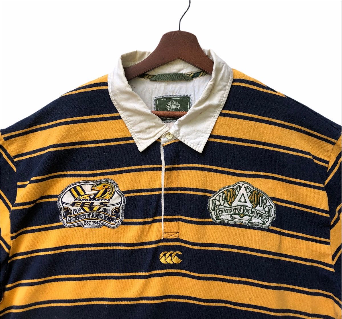 Canterbury of New Zealand × Vintage Vintage Canterbury Striped Shirt Size US XXL / EU 58 / 5 - 2 Thumbnail
