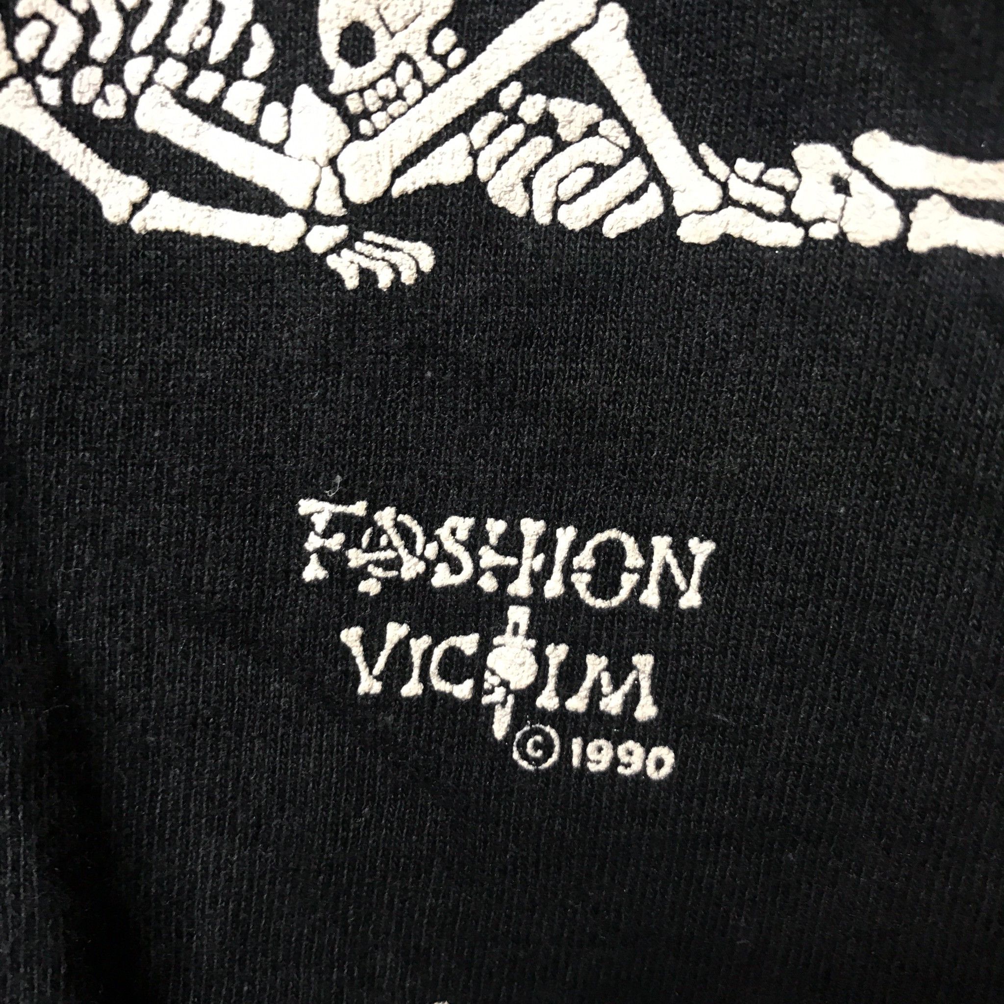 Vintage Fashion Victim Skeleton Orgy Rare Vintage 1990 Aop Shirt L