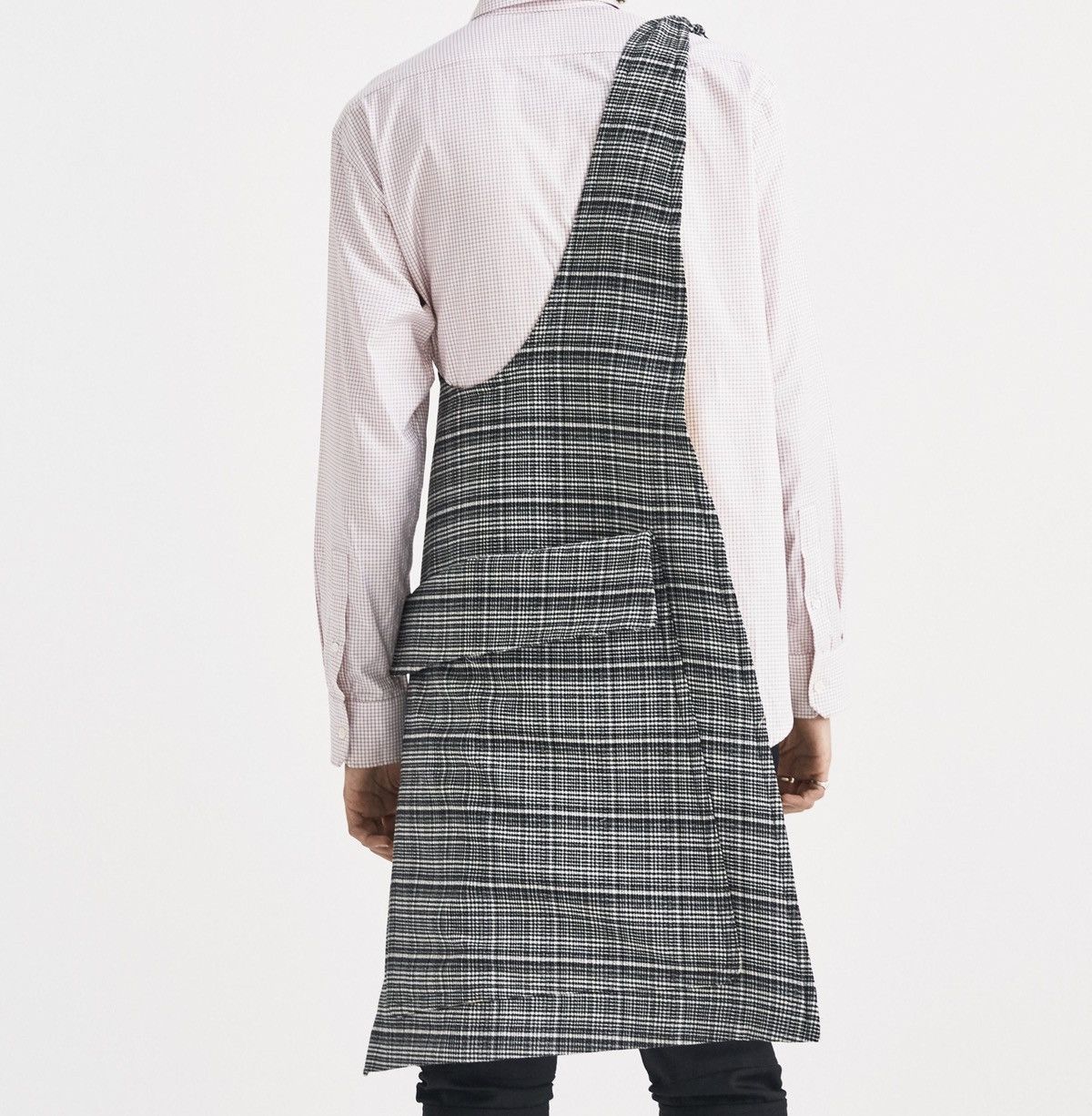 Raf simons wide shoulder Black and White Coat Bag