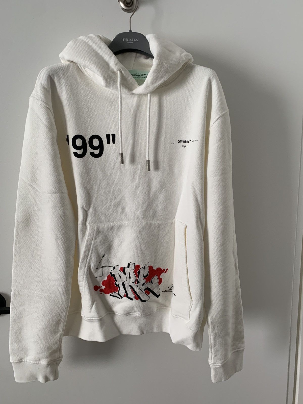 Off-White Off-White Dondi White Bus Graffiti Hoodie | Grailed