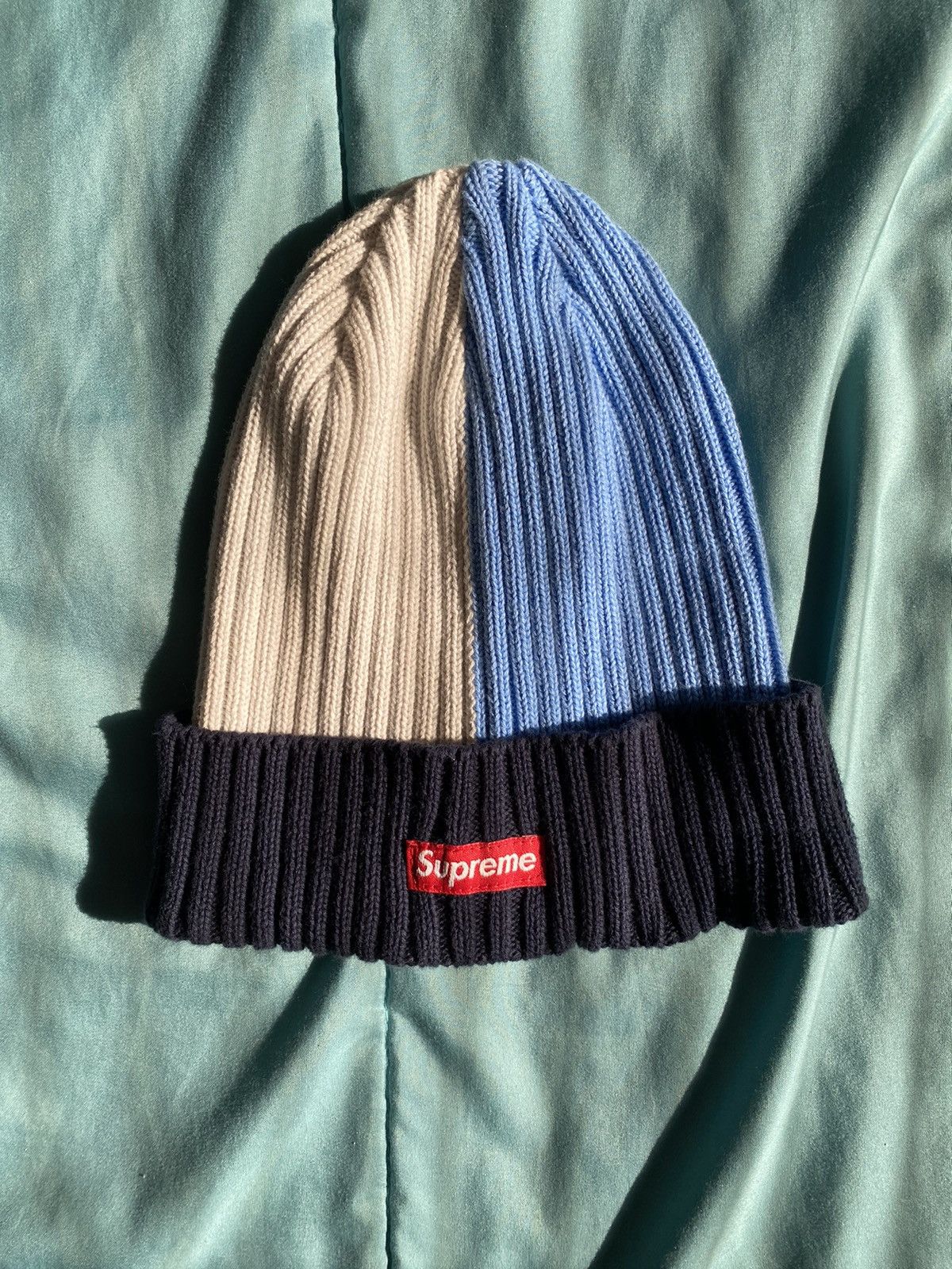 Supreme Overdyed Beanie Blue | Grailed