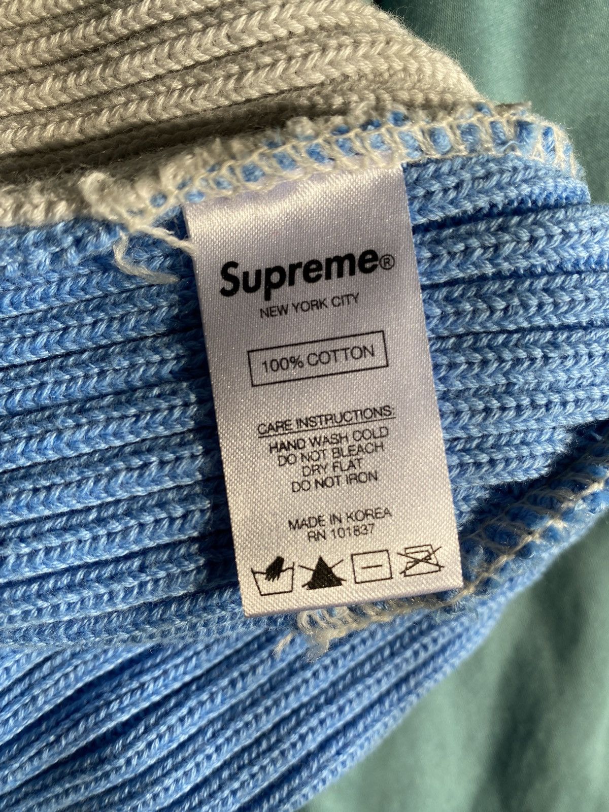 Supreme Supreme Overdyed Beanie Mixed Blue Size ONE SIZE - 2 Thumbnail