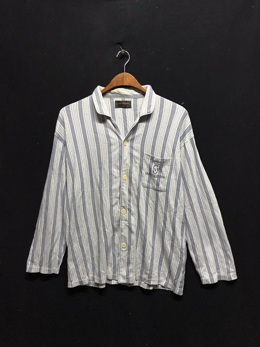 Vintage Vintage Gianni Valentino Striped Pajamas Shirt Button Up