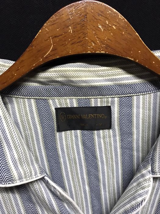 Vintage Vintage Gianni Valentino Striped Pajamas Shirt Button Up