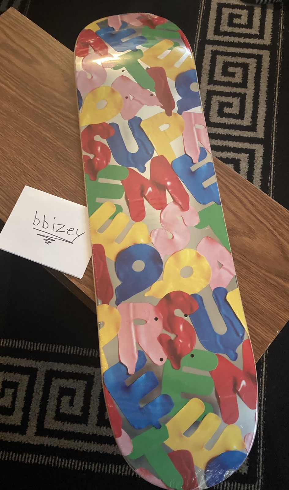 Supreme Baloons Skateboard deck silver Supreme Balloons Deck