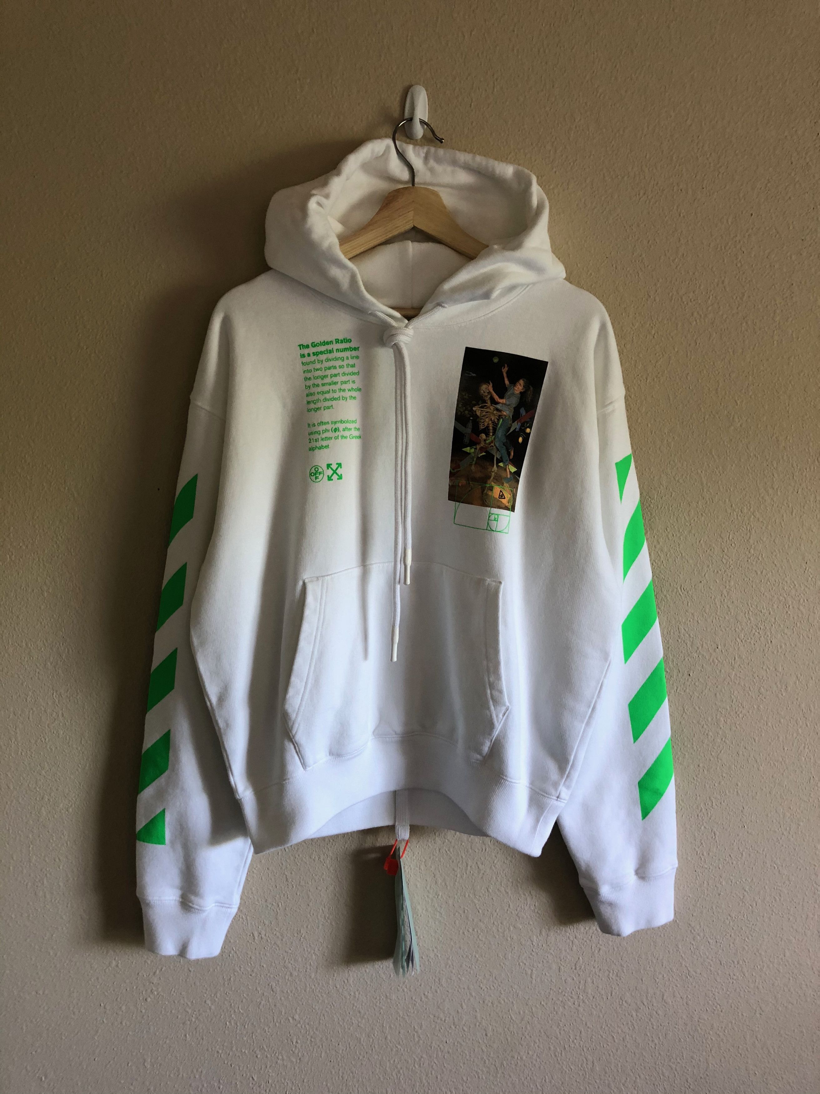 Off White Off White Golden Ratio Hoodie in White Grailed