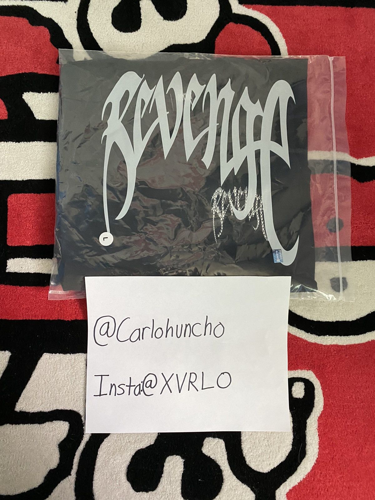 Playboy x Revenge Black Skull Bunny Tee