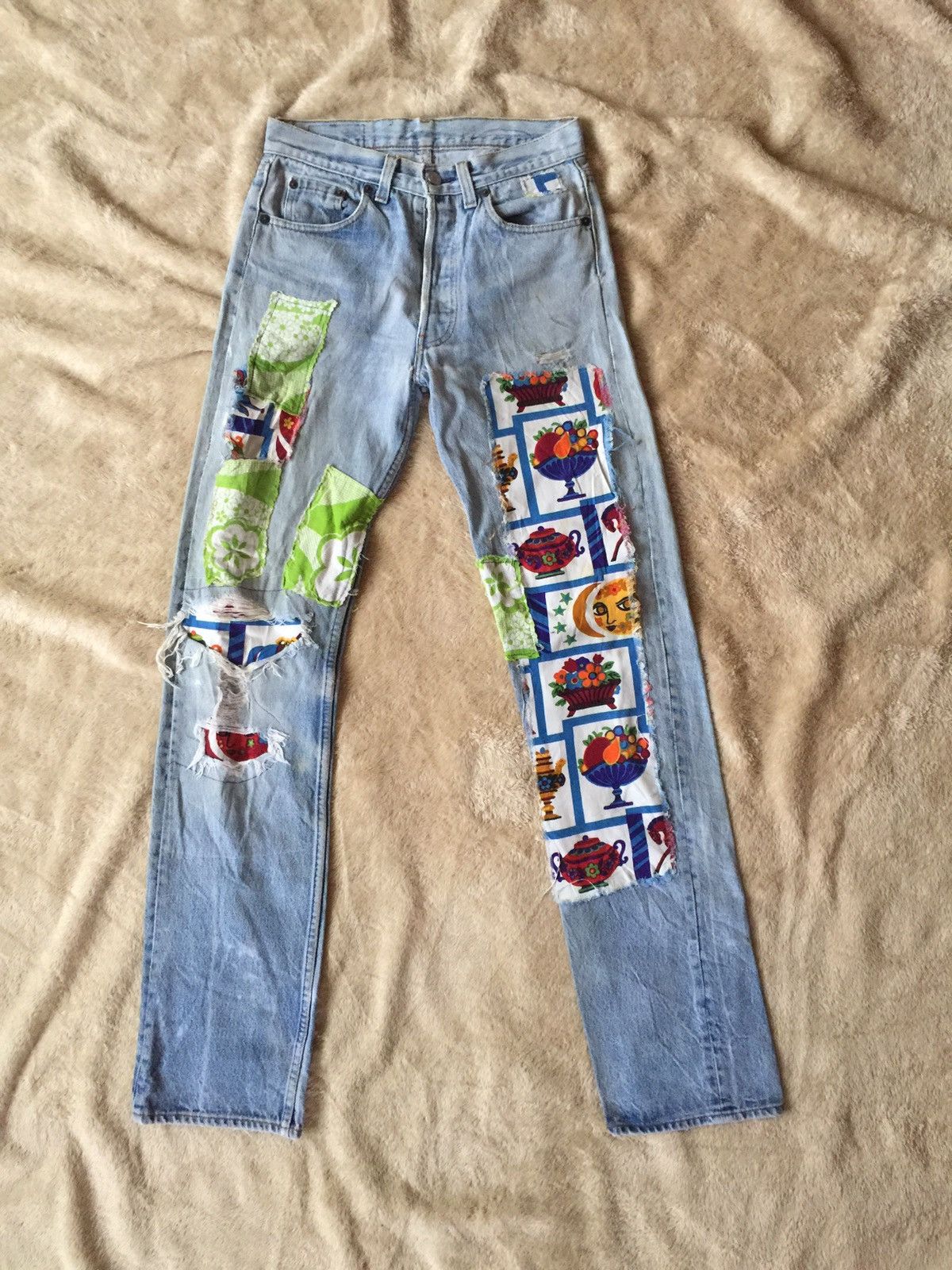 Levis 501 Custom Distressed Jeans