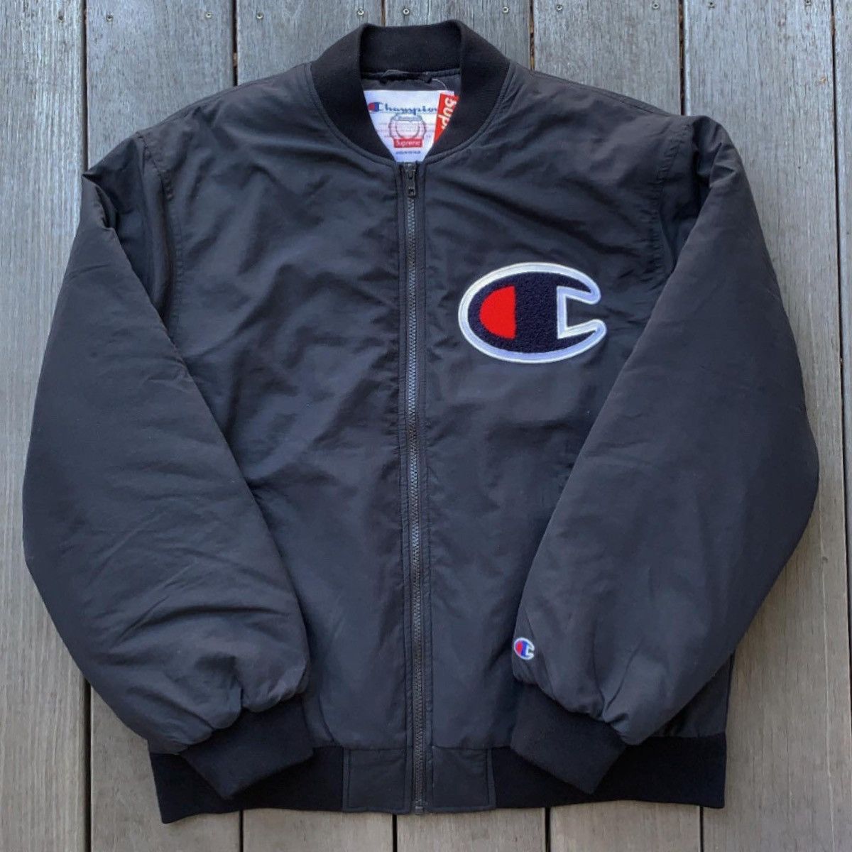 Champion Supreme Color Blocked Jacket | Grailed