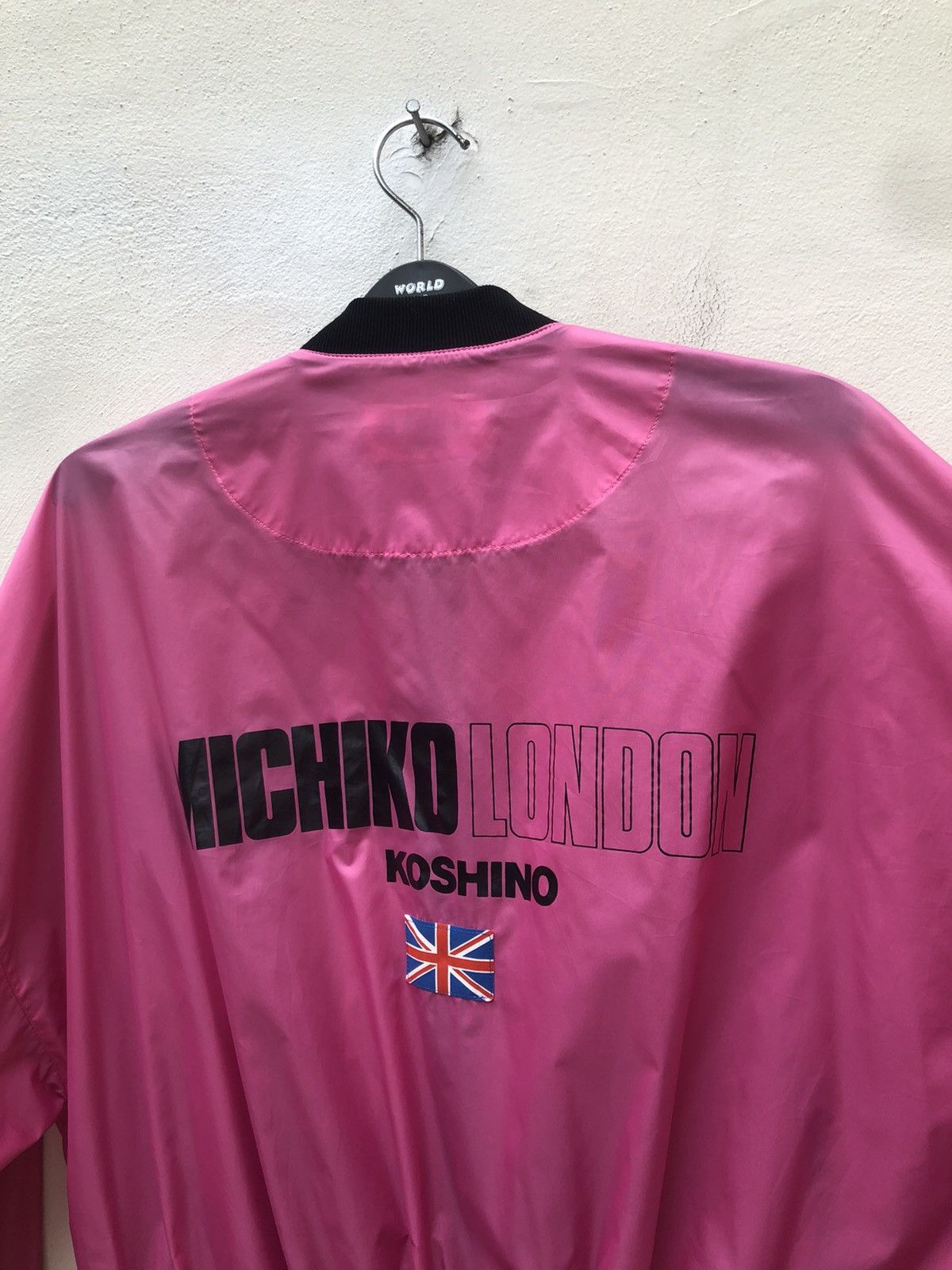 Michiko Koshino 80s Michiko Koshino London Spell Out Light Nylon Bomber Size US XL / EU 56 / 4 - 4 Thumbnail