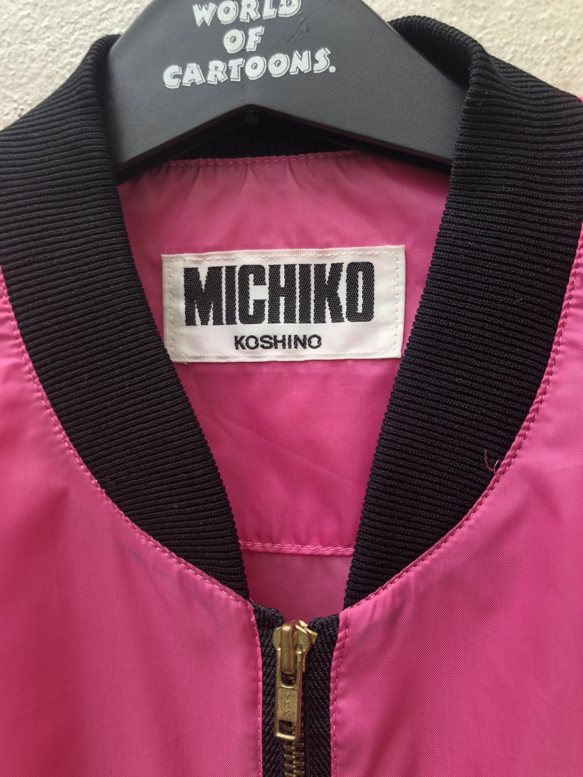 Michiko Koshino 80s Michiko Koshino London Spell Out Light Nylon Bomber Size US XL / EU 56 / 4 - 8 Thumbnail