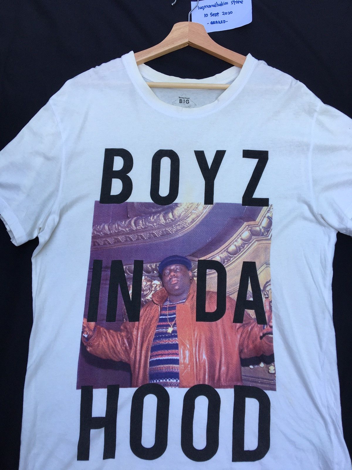 Rap Tees Notorious B.I.G Hip Hop Boyz in The Hood Tshirt Size US XL / EU 56 / 4 - 6 Thumbnail
